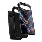 Cover per telefono Google Pixel Neon Eagle con design montano