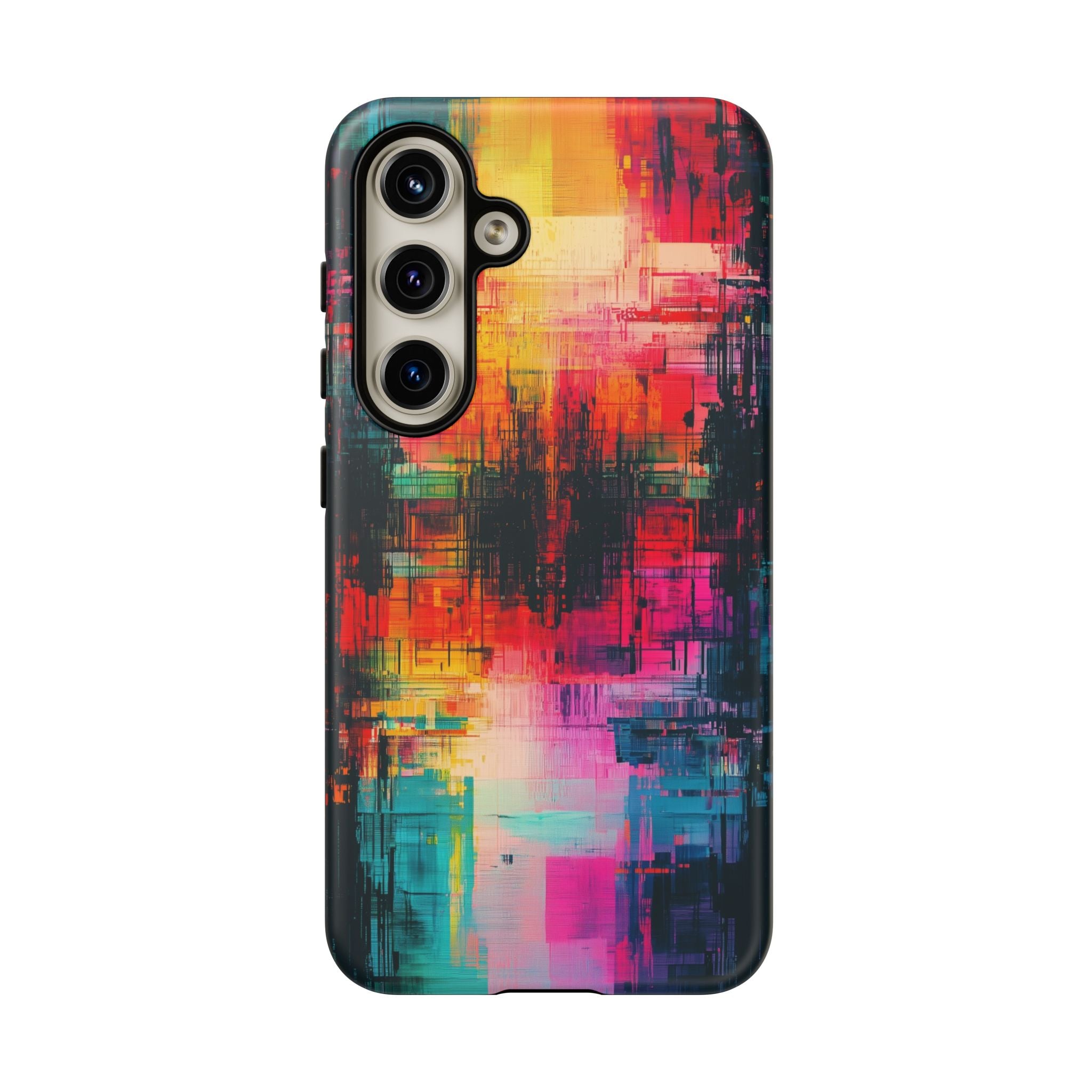 Abstract Neon Glitch Art Tough Samsung Galaxy Case