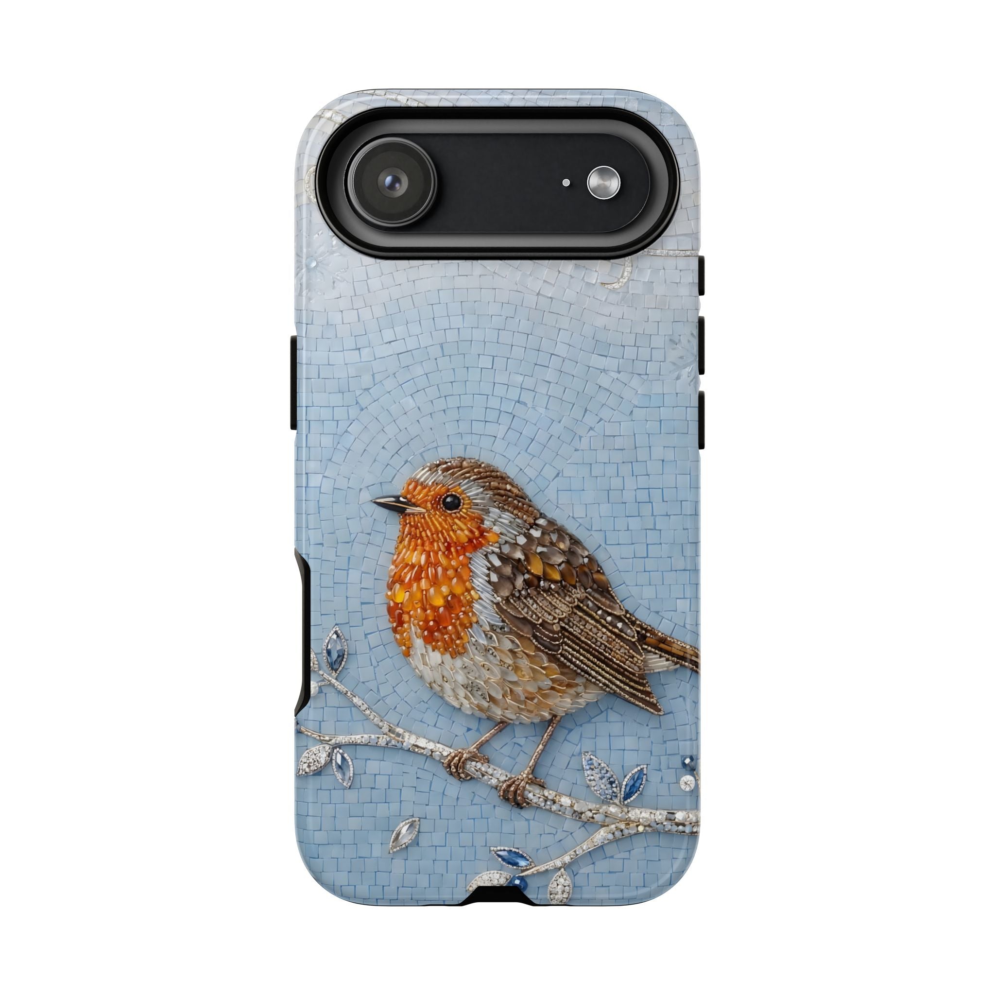 Robin Winter iPhone Case — Protective Floral Bird Design