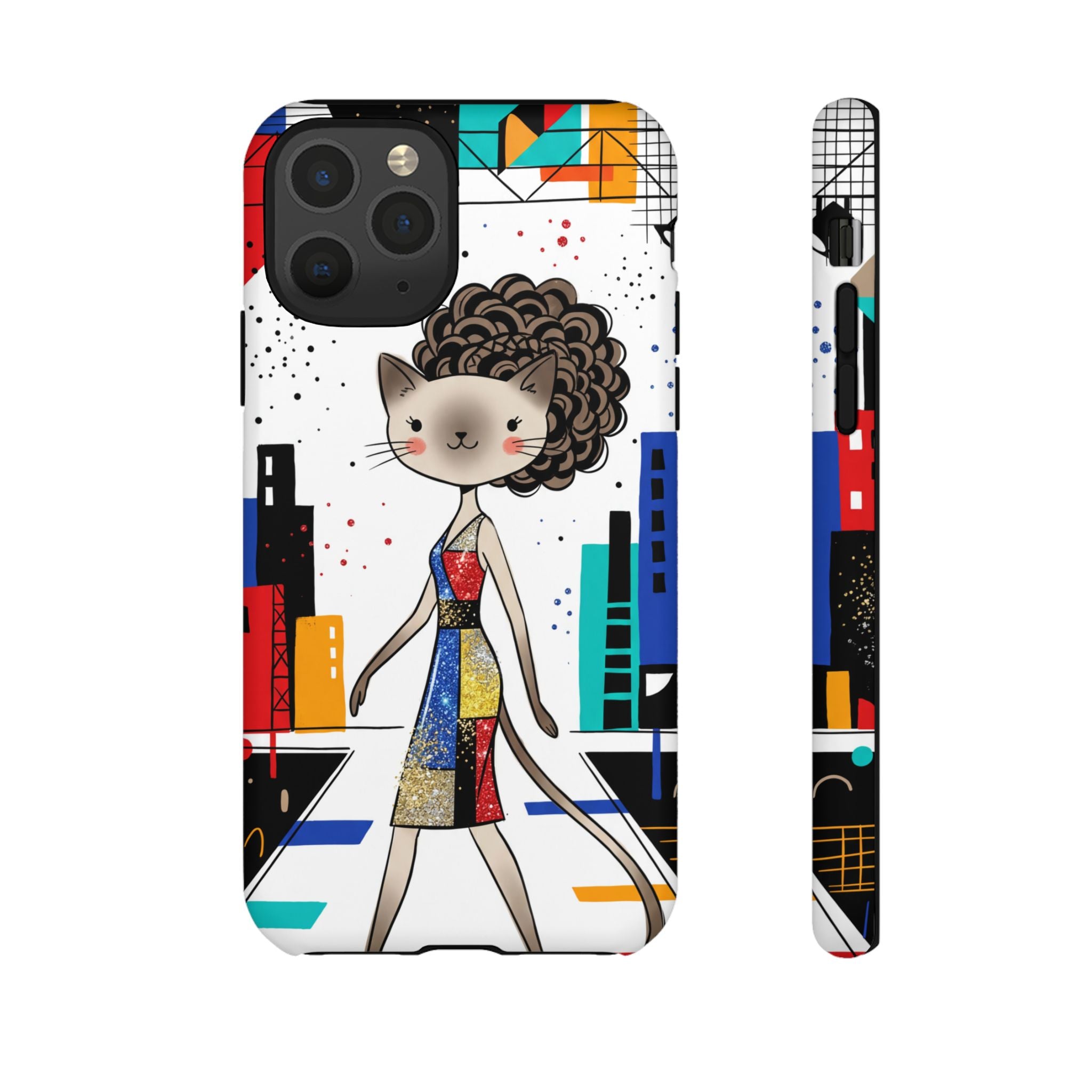 Catwalk City iPhone Case | Cute Fashion Cat