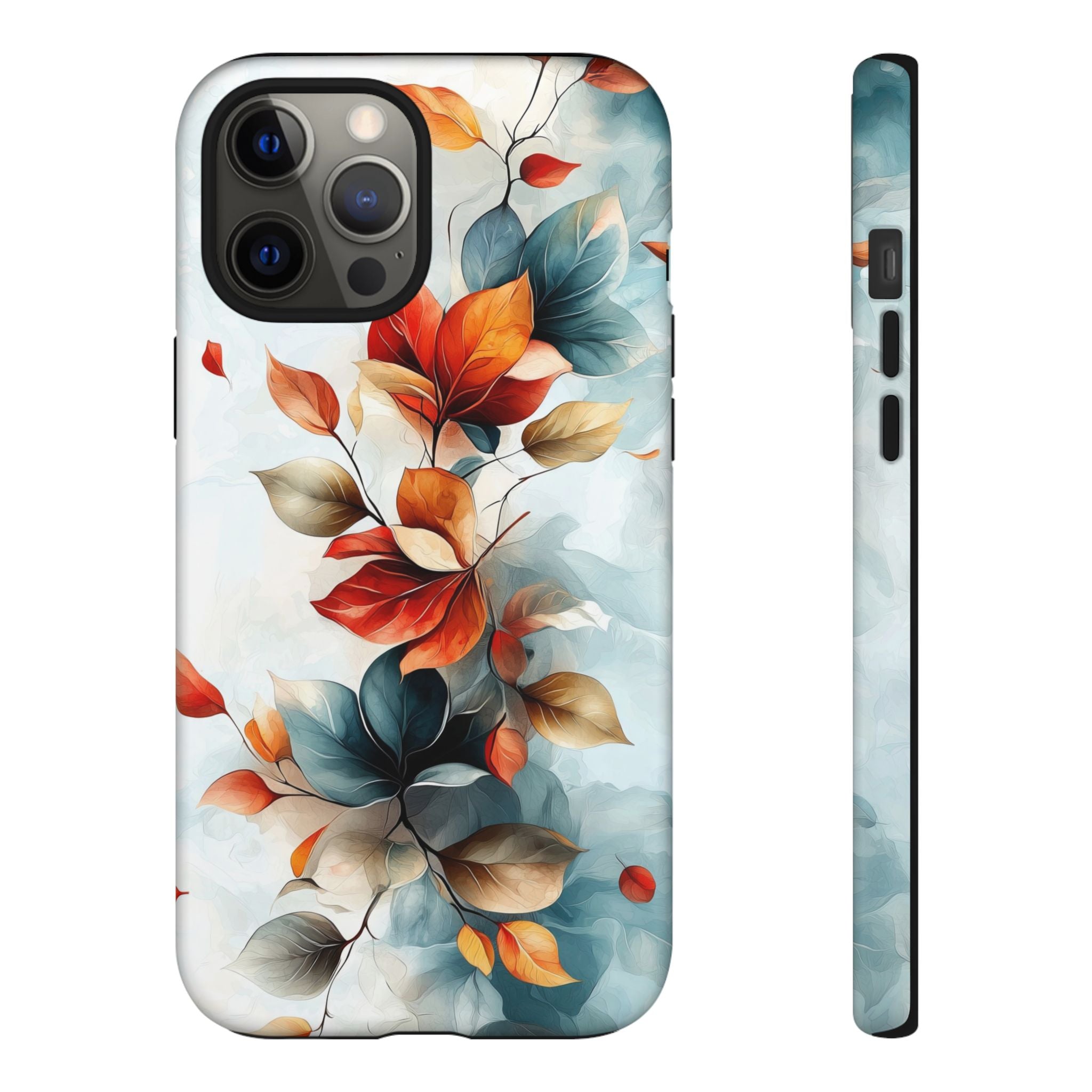 Floral Autumn Leaves Tough iPhone Case