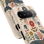 Floral Whale Google Pixel Phone Case | Boho Marine Pattern Tough Case