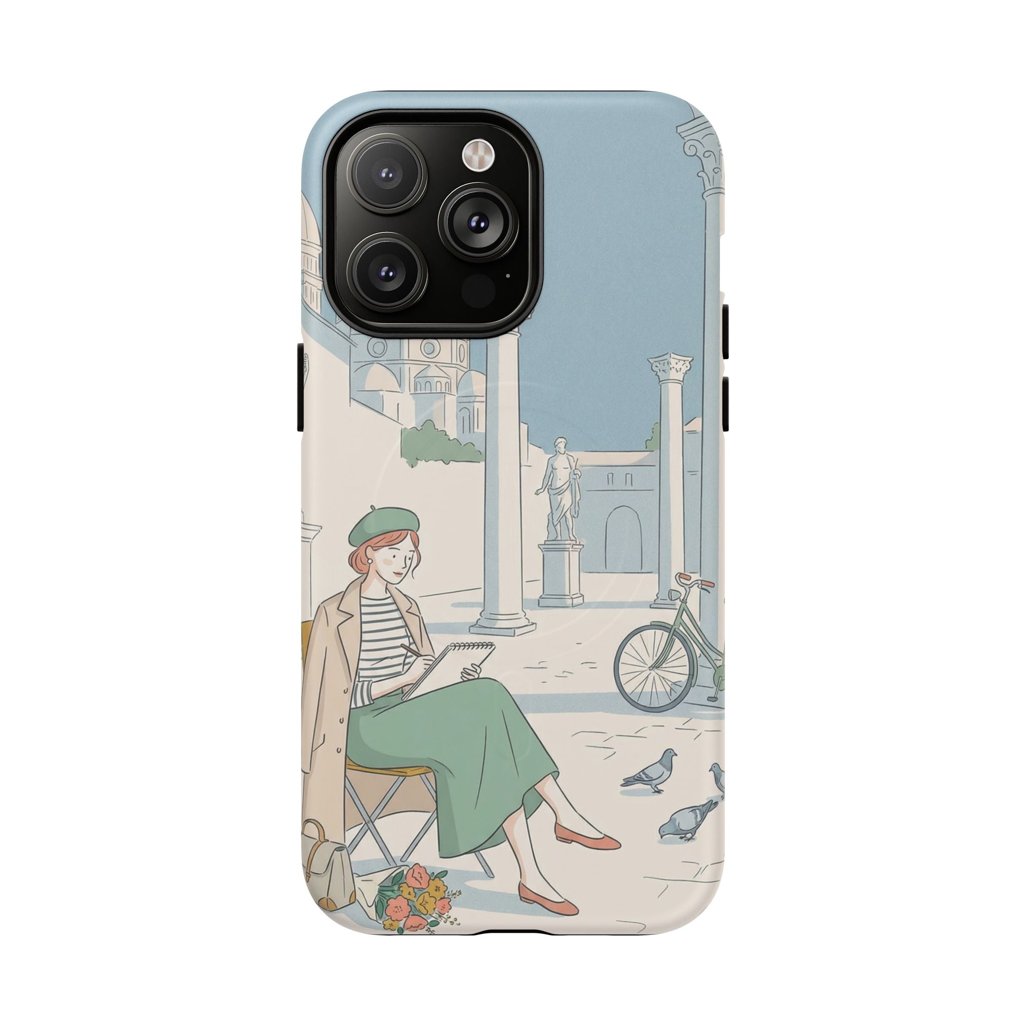 Florence Art Aesthetic MagSafe iPhone Case | Renaissance Italy Travel Illustration