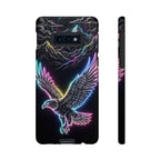 Neon Eagle Samsung Galaxy Phone Case with Mountain Design