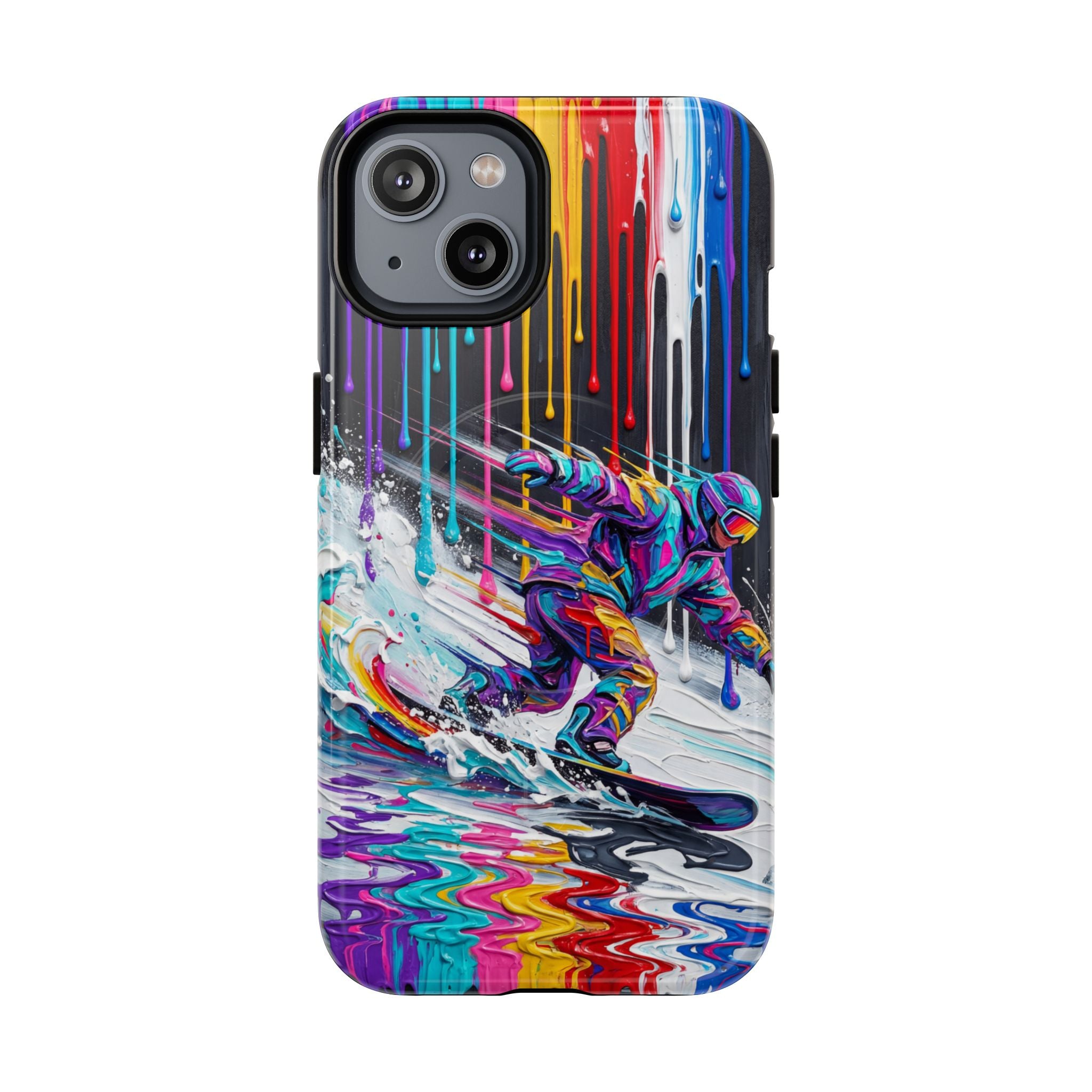 Colourful Snowboarder Art MagSafe iPhone Case