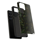 Dark Botanical Tough Samsung Galaxy Phone Case | Moody Forest Owl Cover