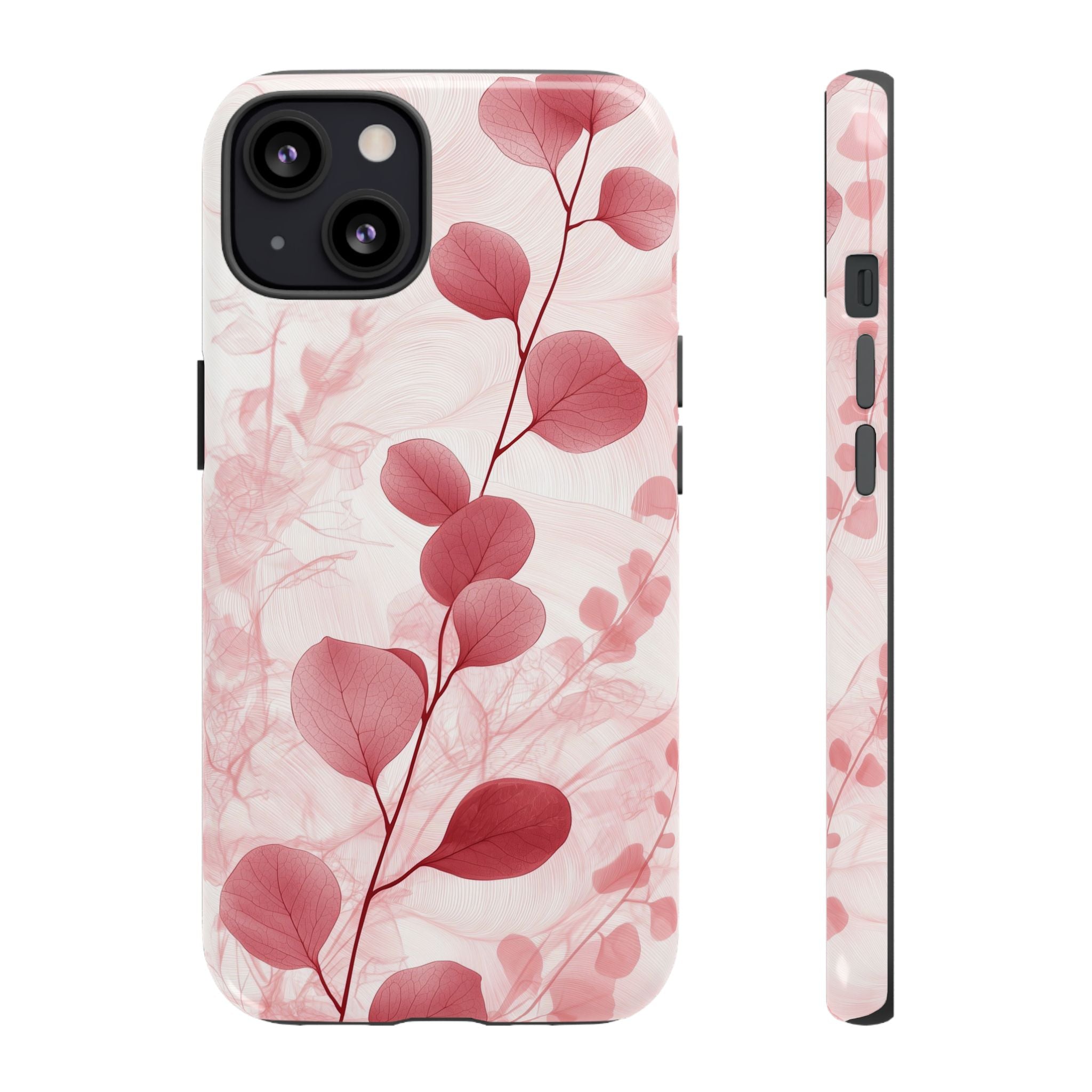 Pink Botanical Floral Eucalyptus iPhone Case