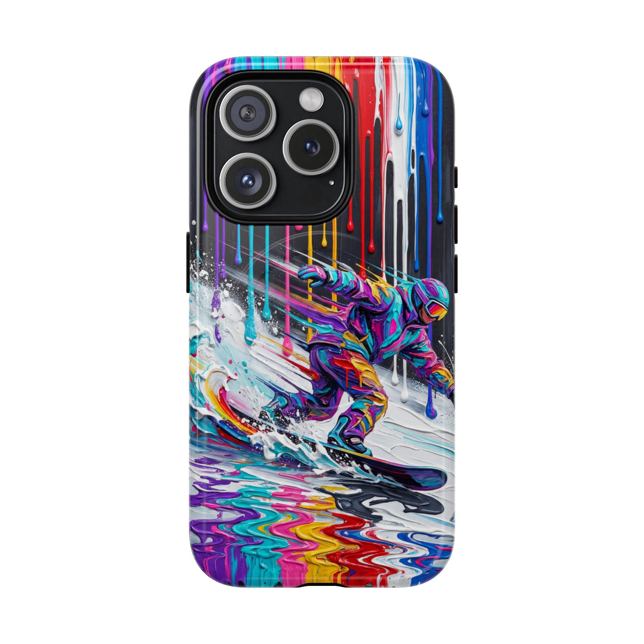 Colourful Snowboarder Art MagSafe iPhone Case