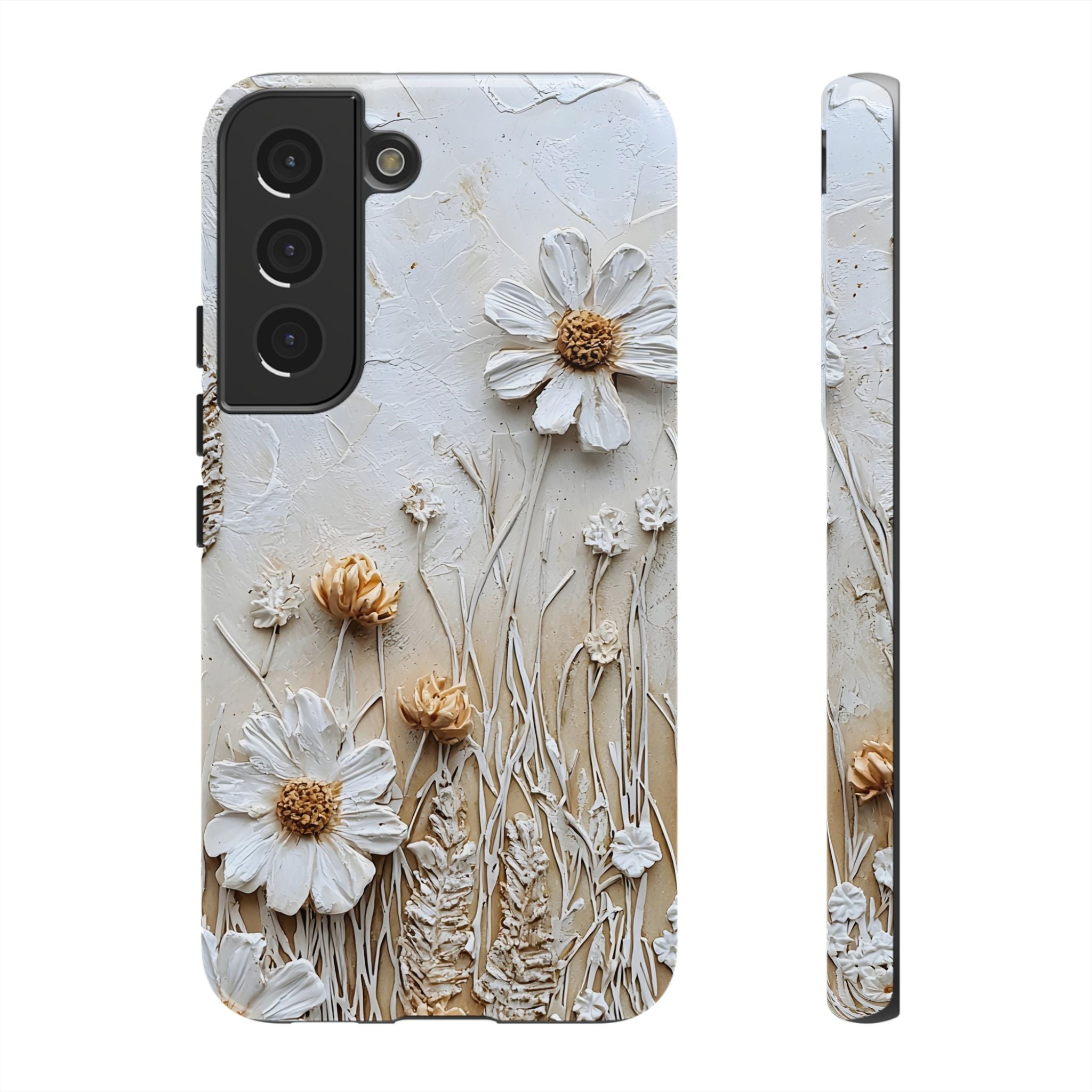 Textured Daisy Art Floral Relief Samsung Galaxy Case