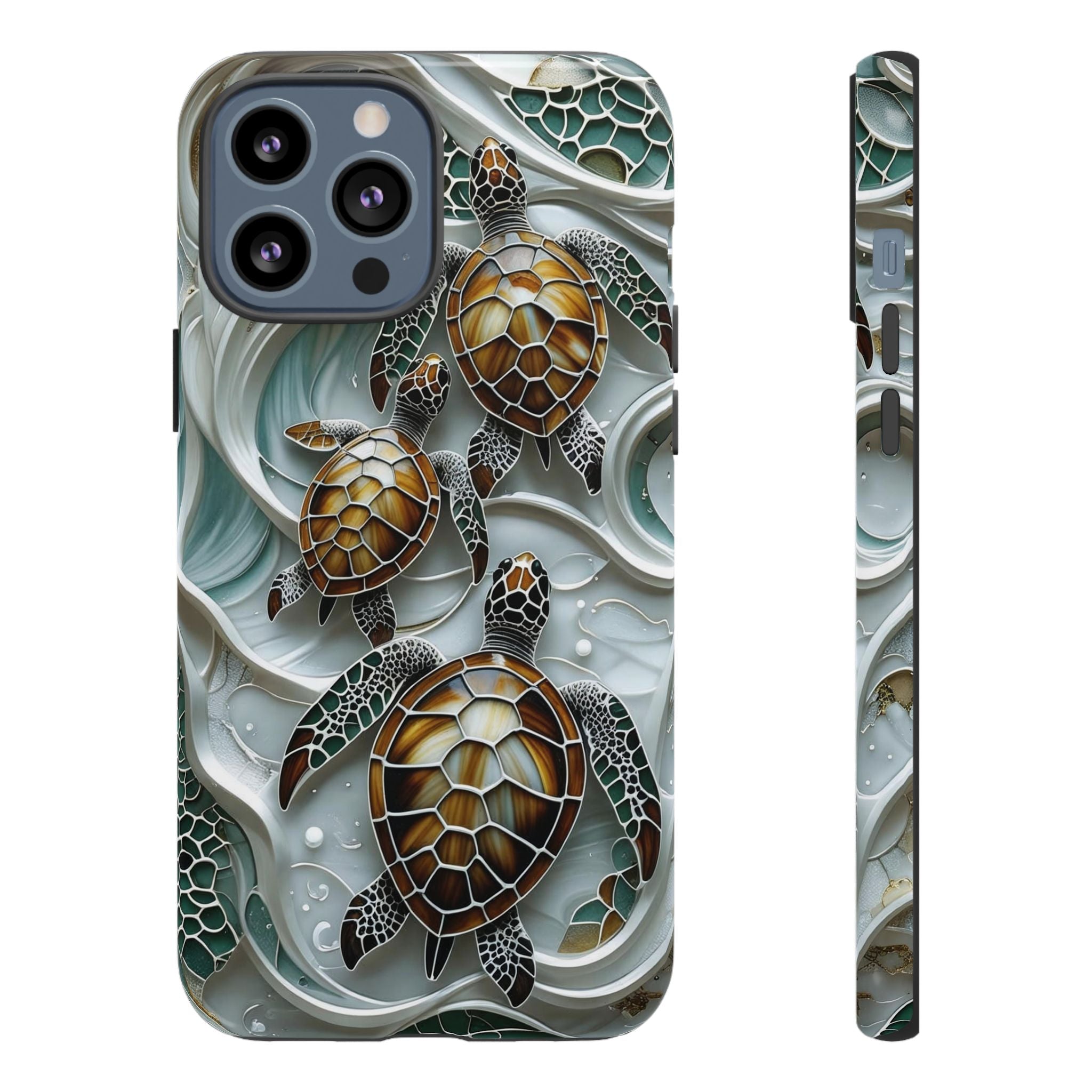 Sea Turtle Phone Case — Ocean Waves Protective iPhone Cover