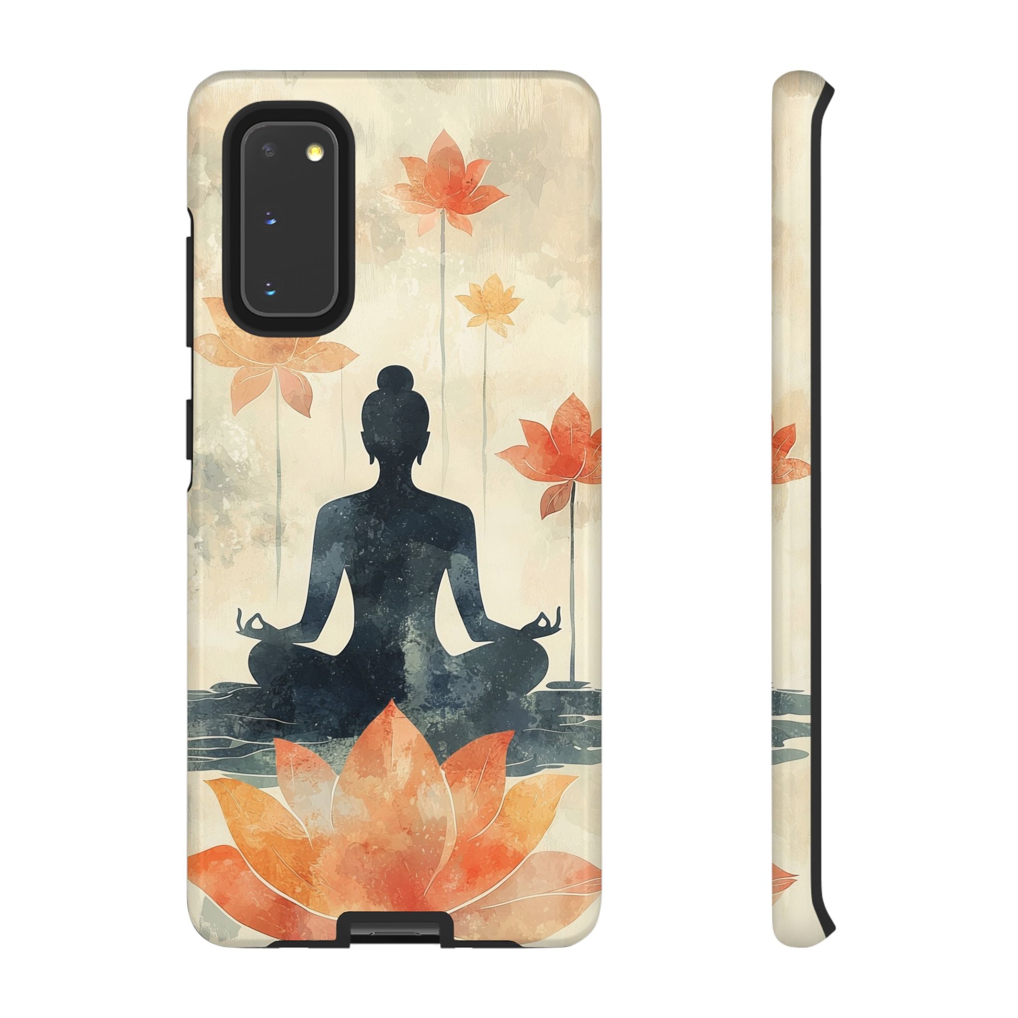 Yoga Lotus Samsung Galaxy Case | Meditative Silhouette