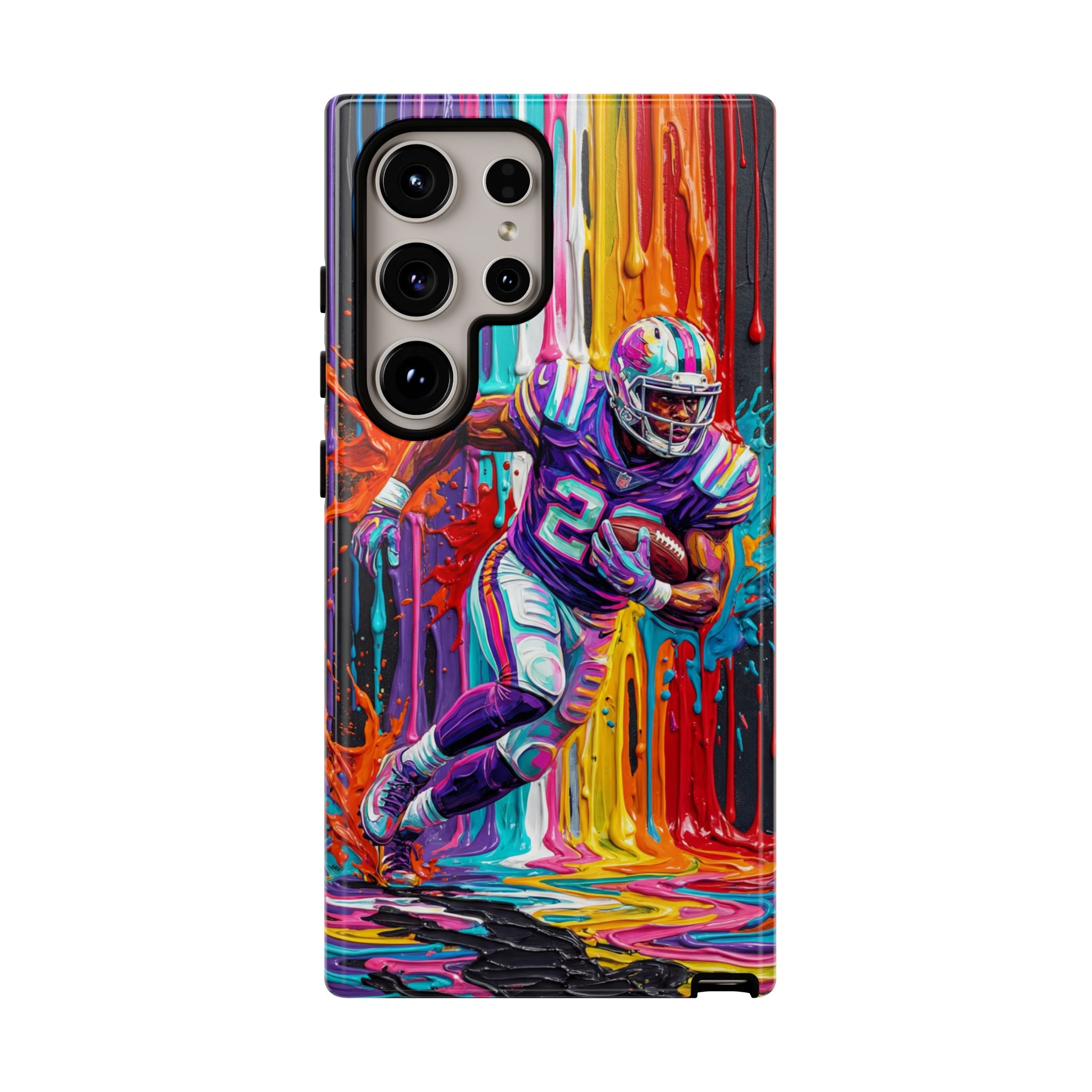 Vibrant American Football Runner Samsung Galaxy Phone Case