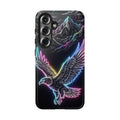 Neon Eagle Samsung Galaxy Phone Case with Mountain Design