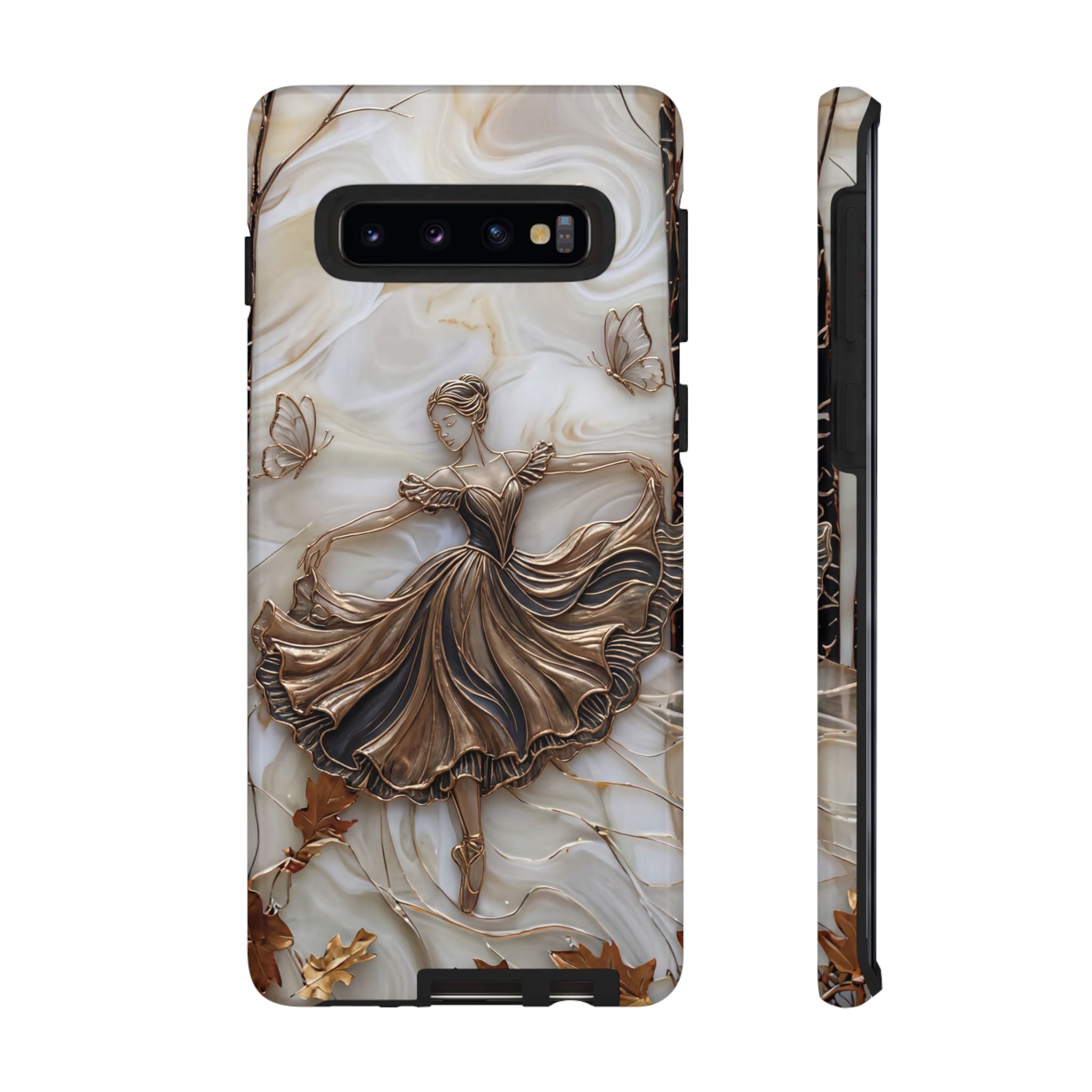 Elegant Bronze Ballerina Dance Design Samsung Galaxy Case