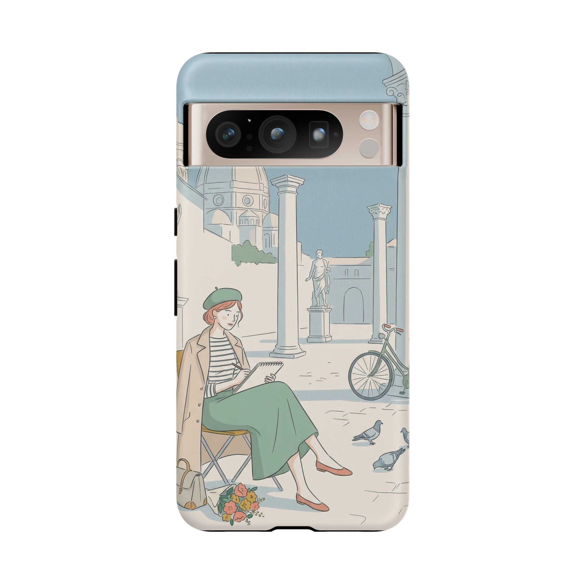 Florence Art Aesthetic Google Pixel Phone Case | Renaissance Italy Travel Illustration