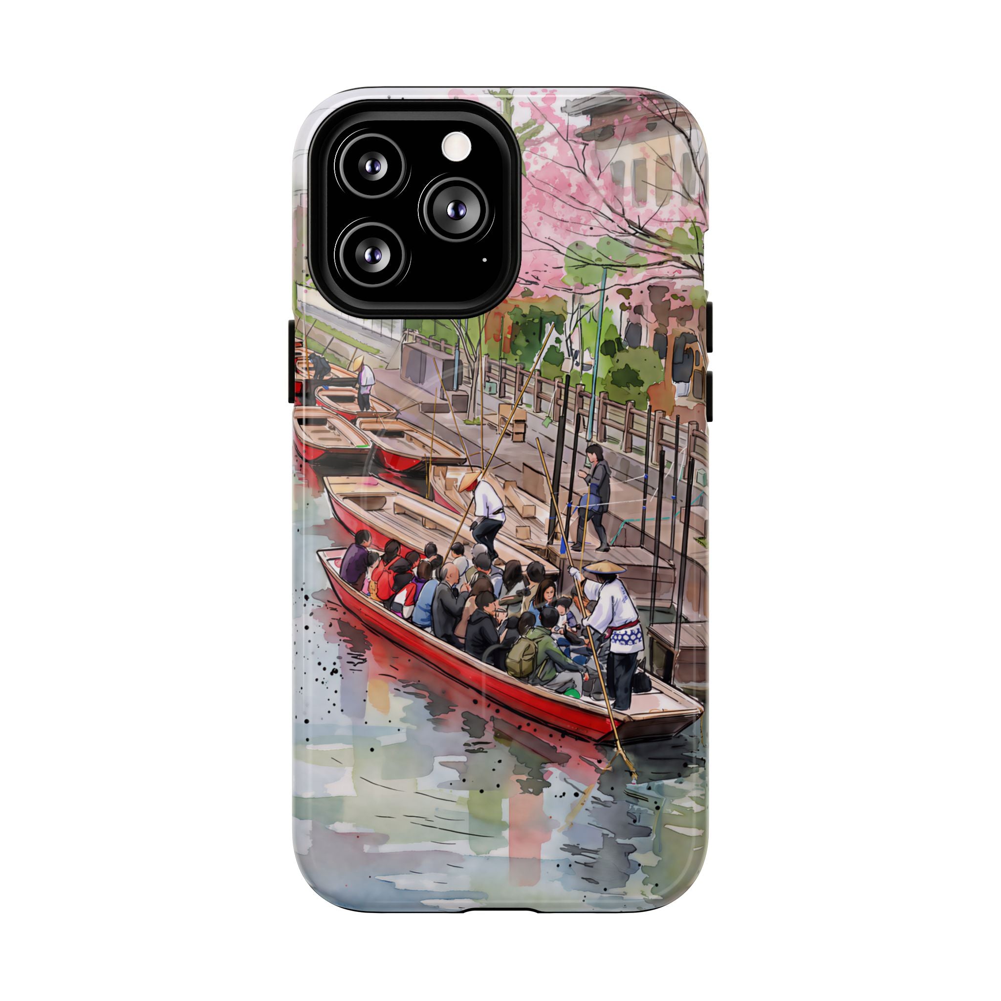 Japan Canal Boat Serenity | Art MagSafe iPhone Case