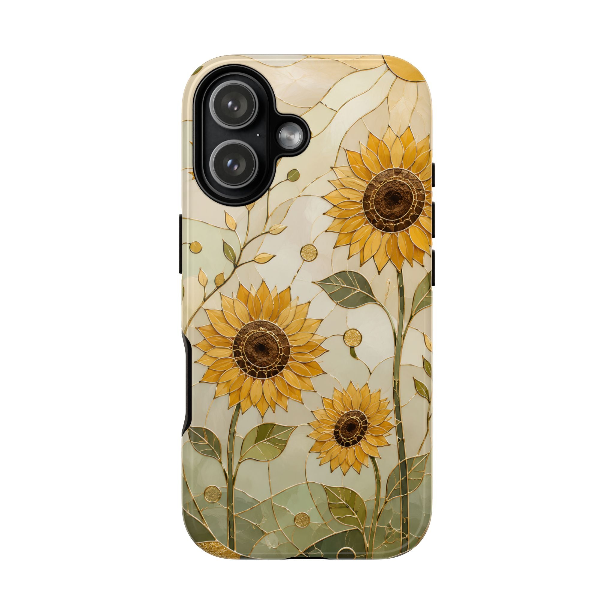 Sunflower iPhone Case | Stained Glass Floral iPhone Case