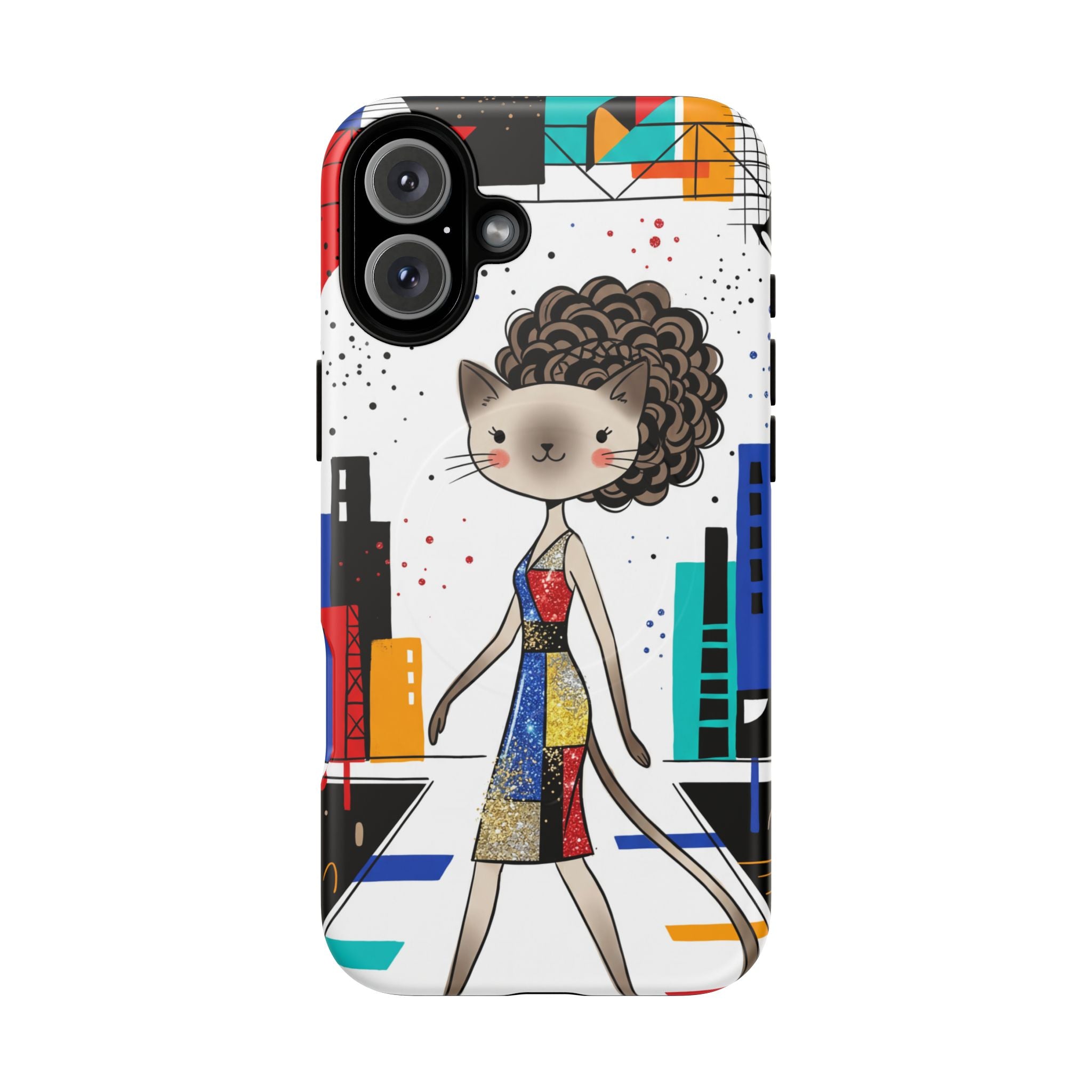 Catwalk City MagSafe iPhone Case | Cute Fashion Cat