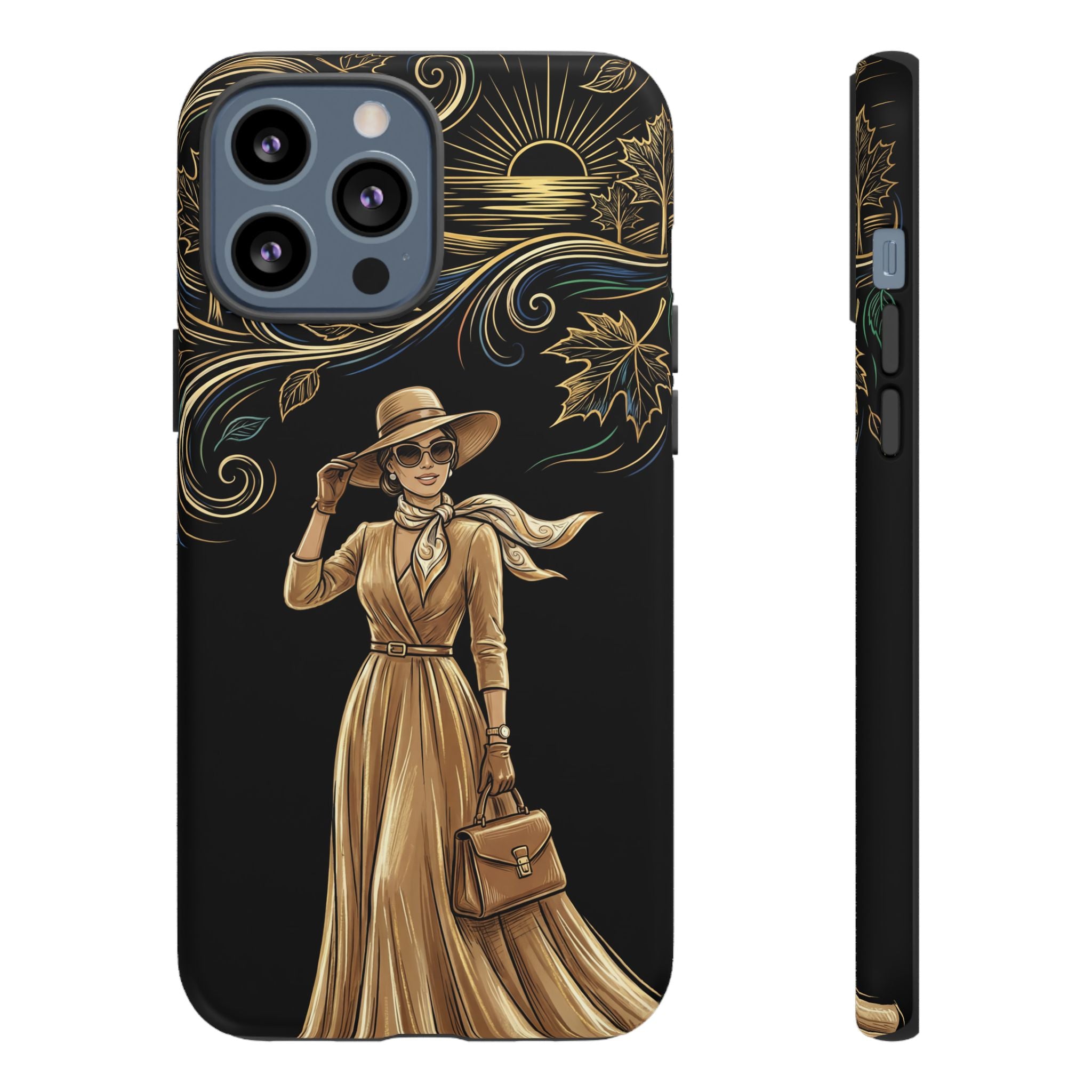 Vintage Autumn Lady iPhone Case