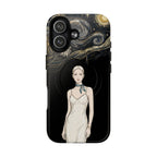 Starry Night Fashion MagSafe iPhone Case | Elegant Woman Illustration