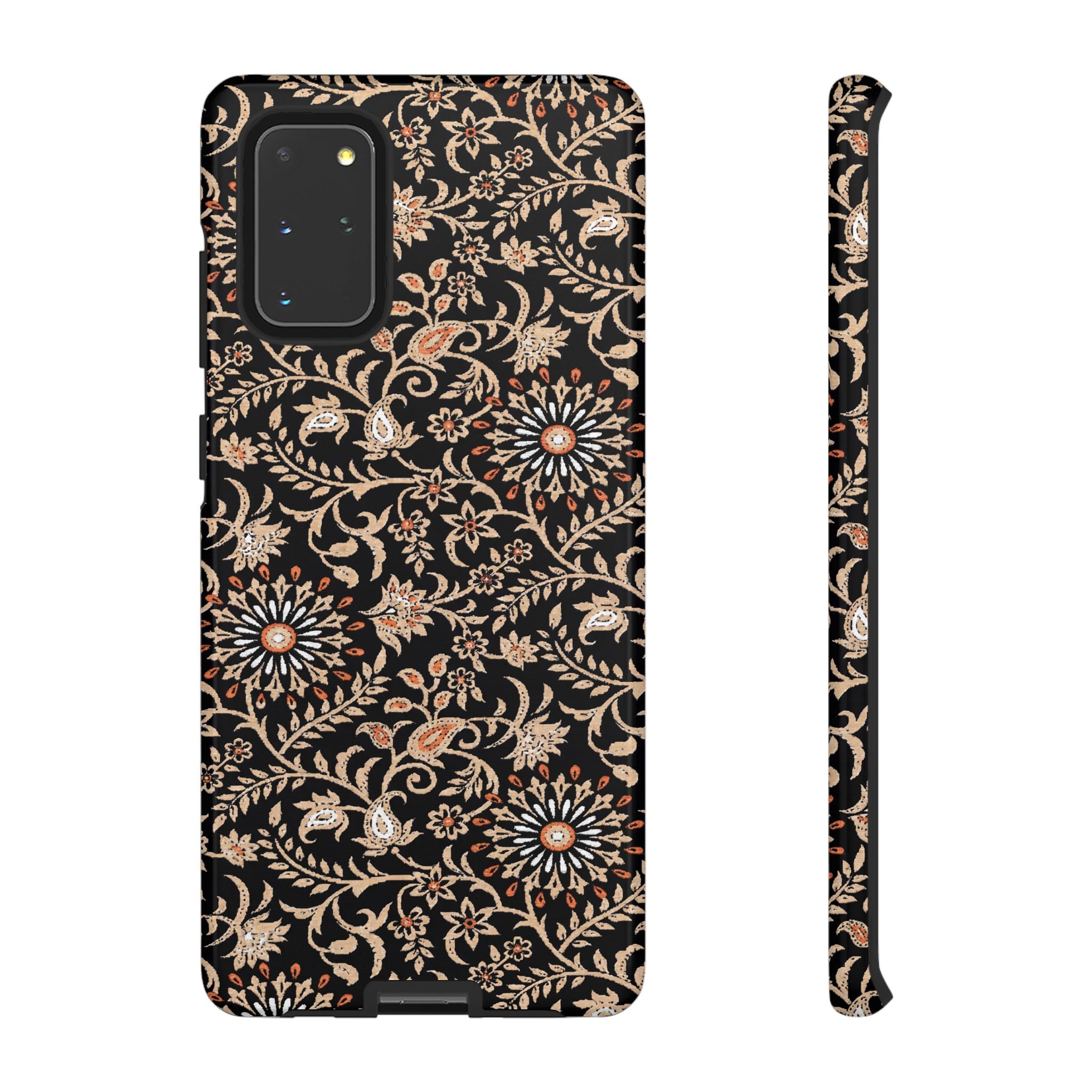 Batik Floral Black Ornate Daisies Tough Samsung Galaxy Case