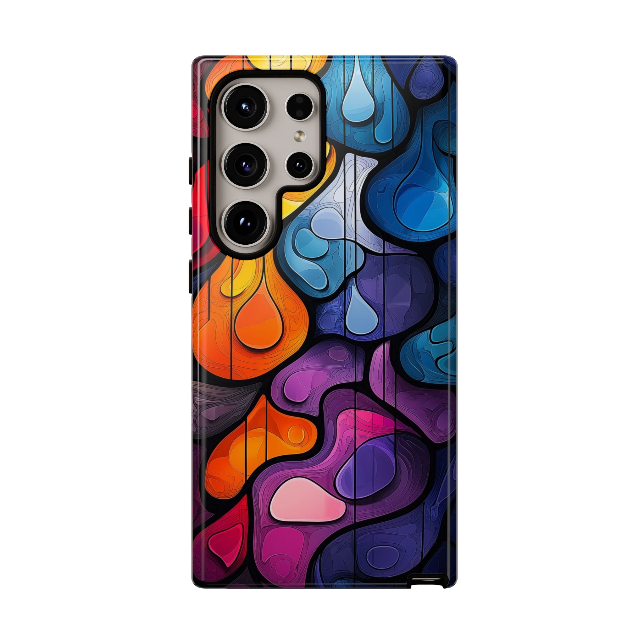 Abstract Colourful Drop Samsung Galaxy Case — Vibrant Stained-Glass
