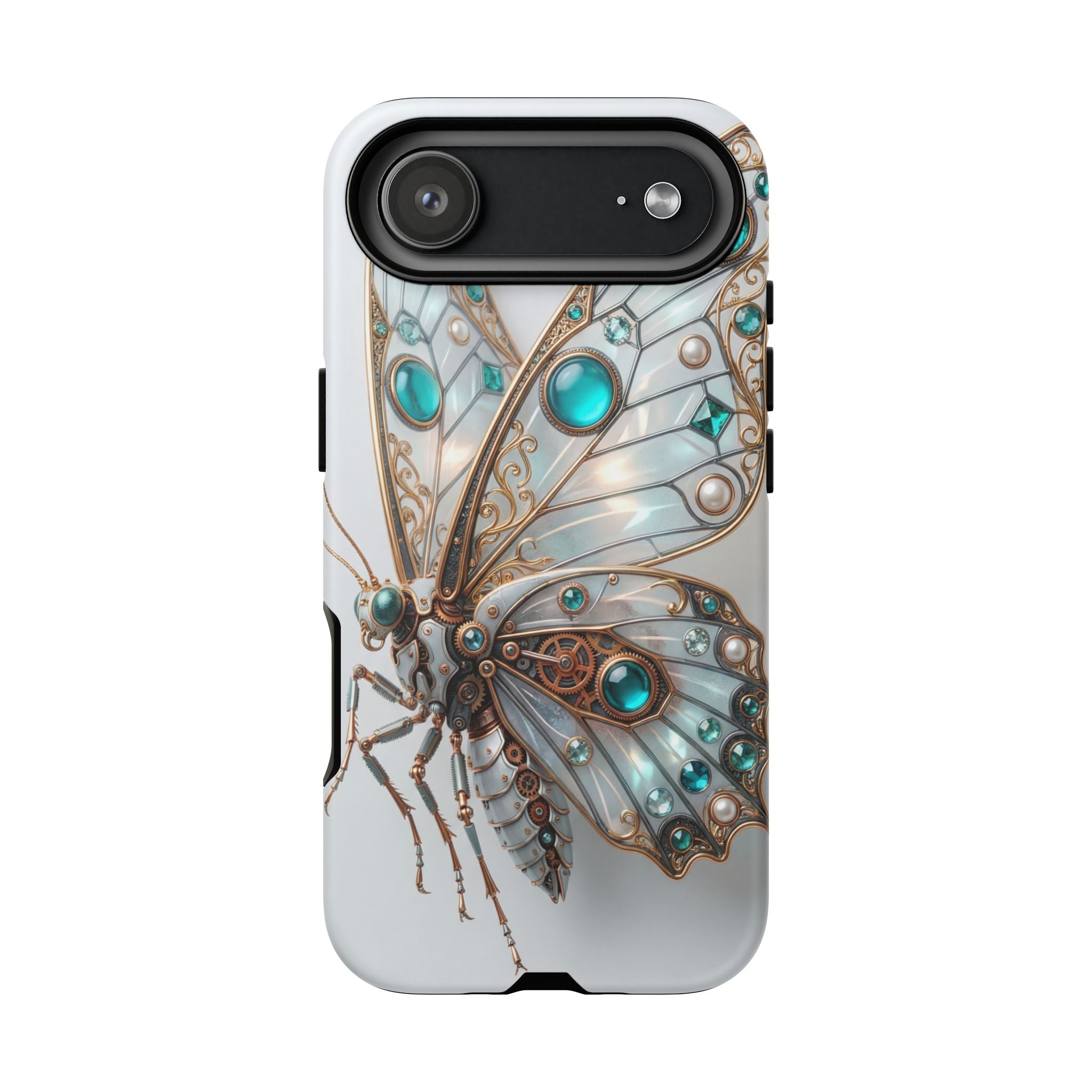 Butterfly Gem Phone Case — Steampunk Teal Jewel iPhone Case