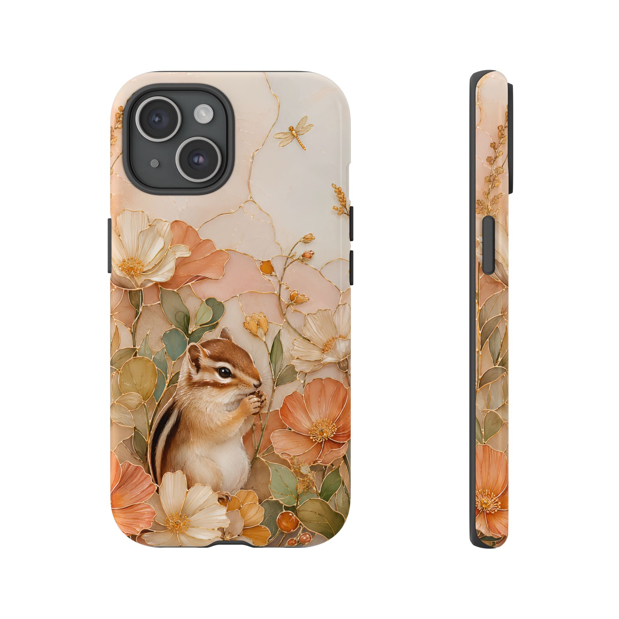 Chipmunk iPhone Case | Stained Glass Woodland Animal Case
