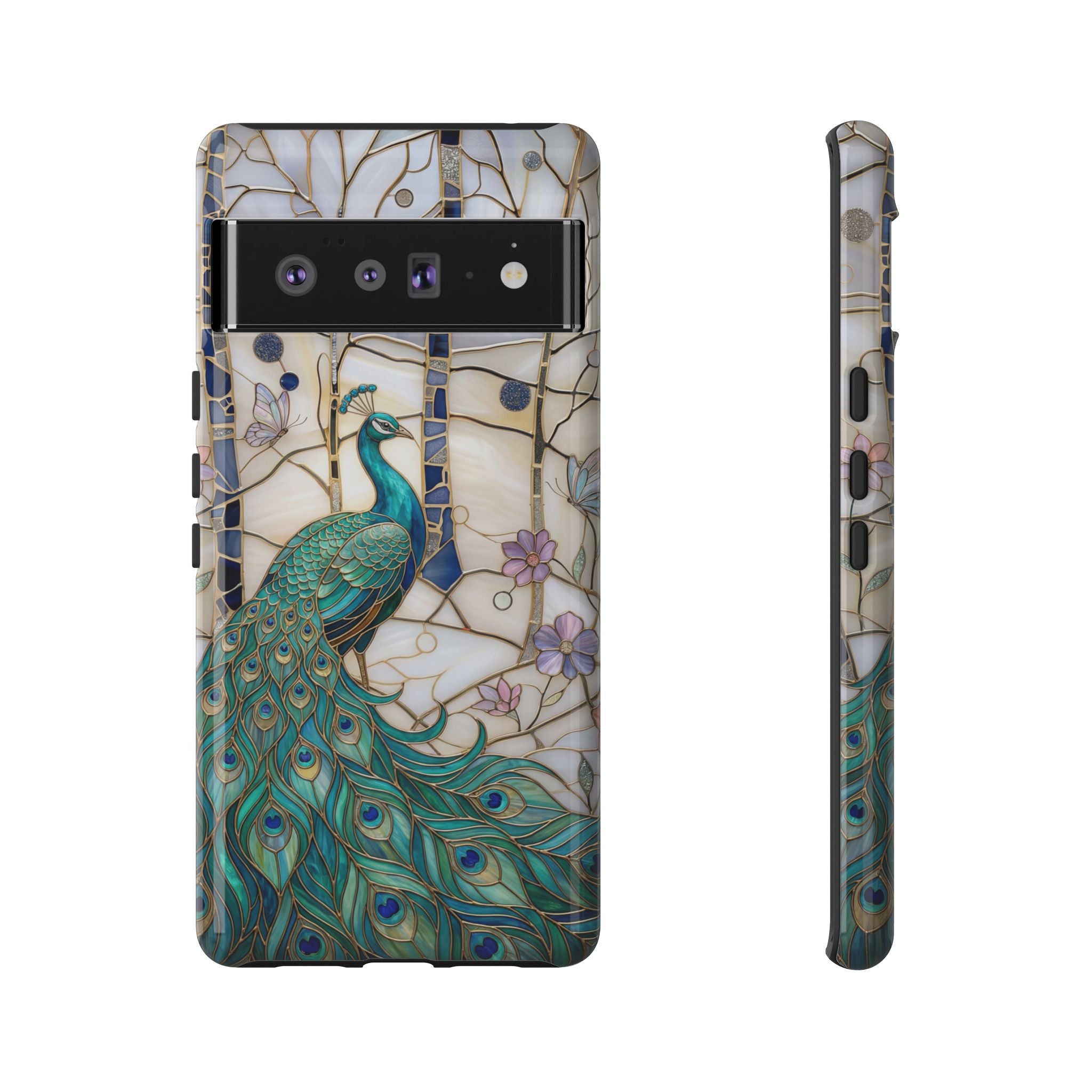 Peacock Stained Glass Google Pixel Case