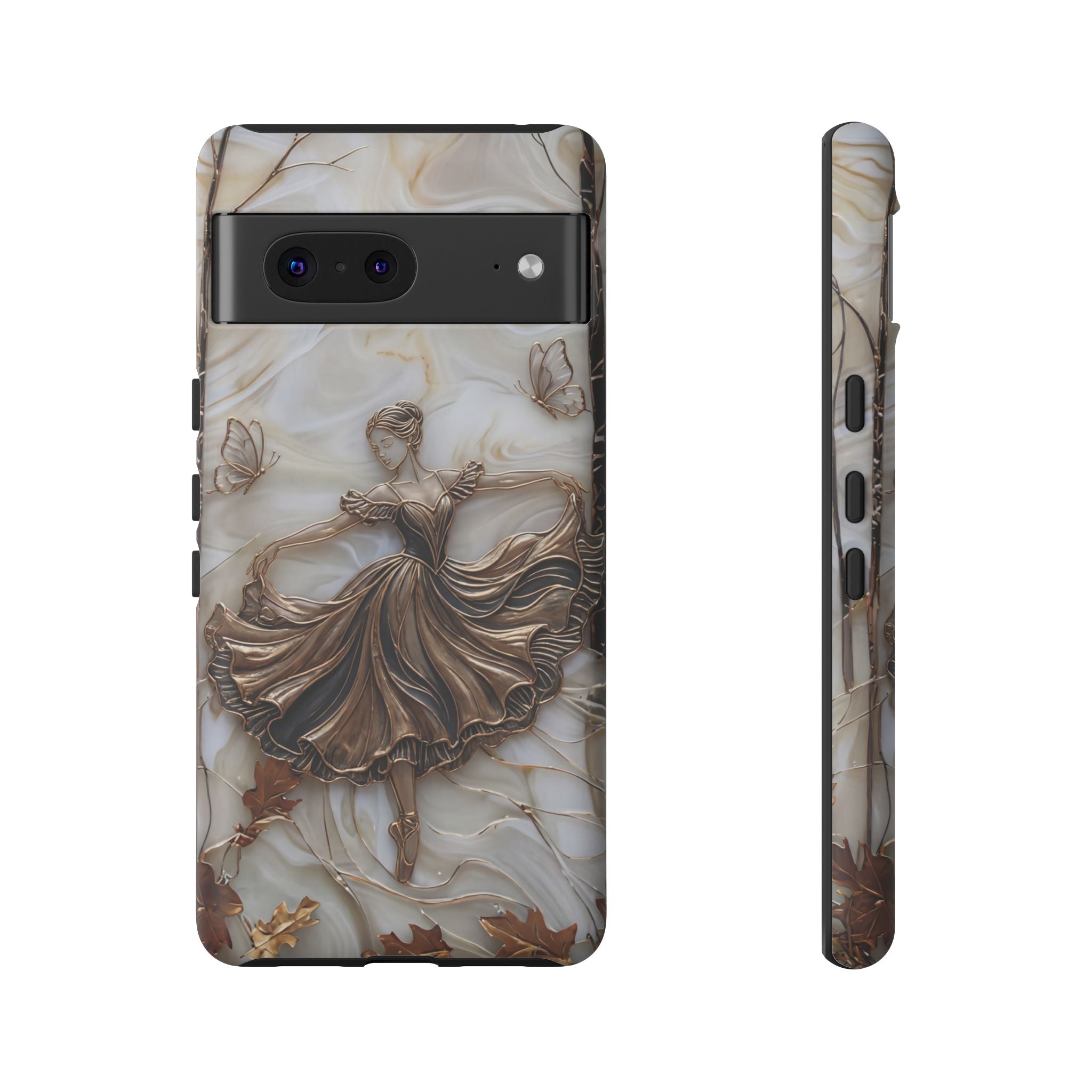 Elegant Bronze Ballerina Dance Design Google Pixel Case