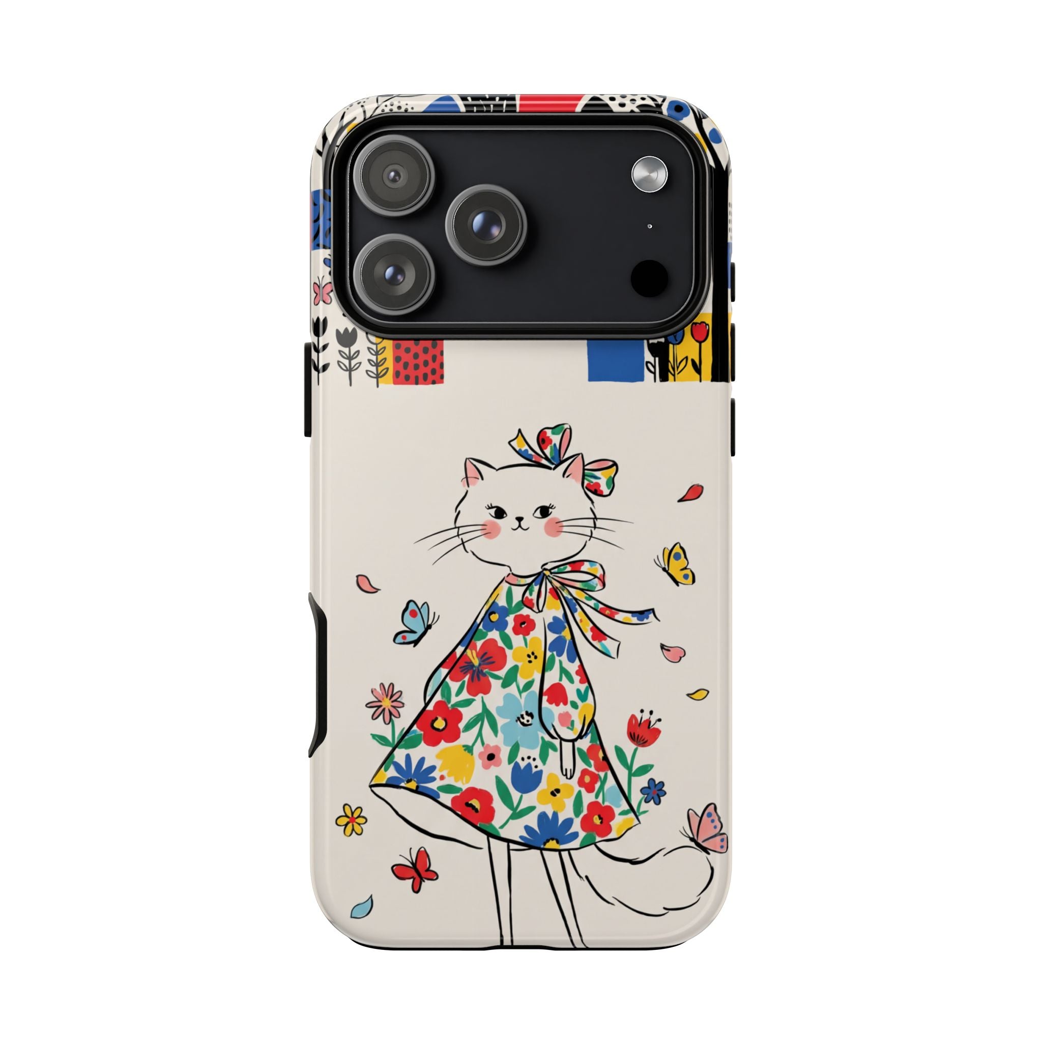 Floral Kitty iPhone Case | Cute Cat