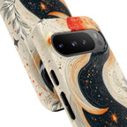 Astrology Galaxy Google Pixel Case | Red Moon Celestial