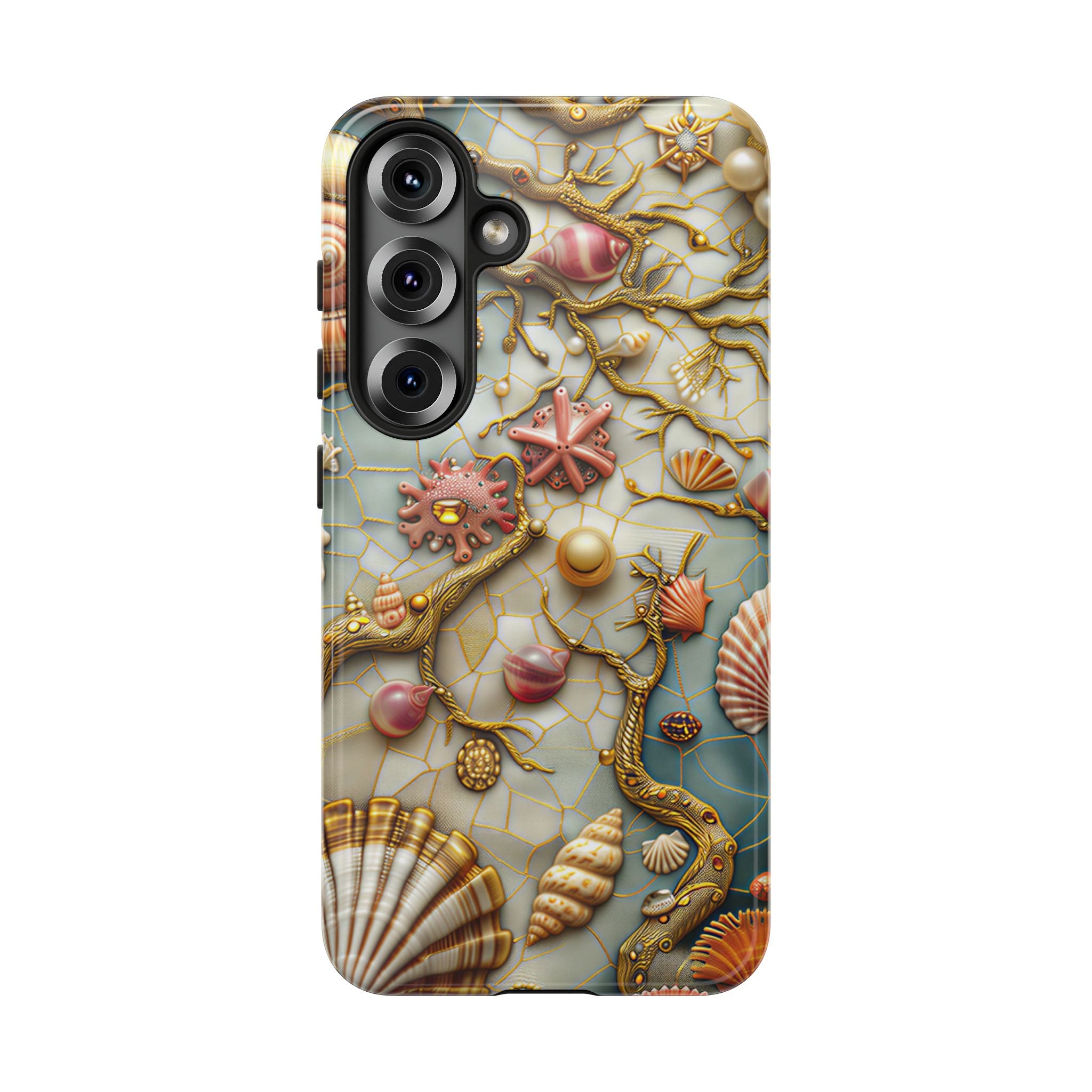 Decorative Seashell & Pearl Beach Design Samsung Galaxy Case
