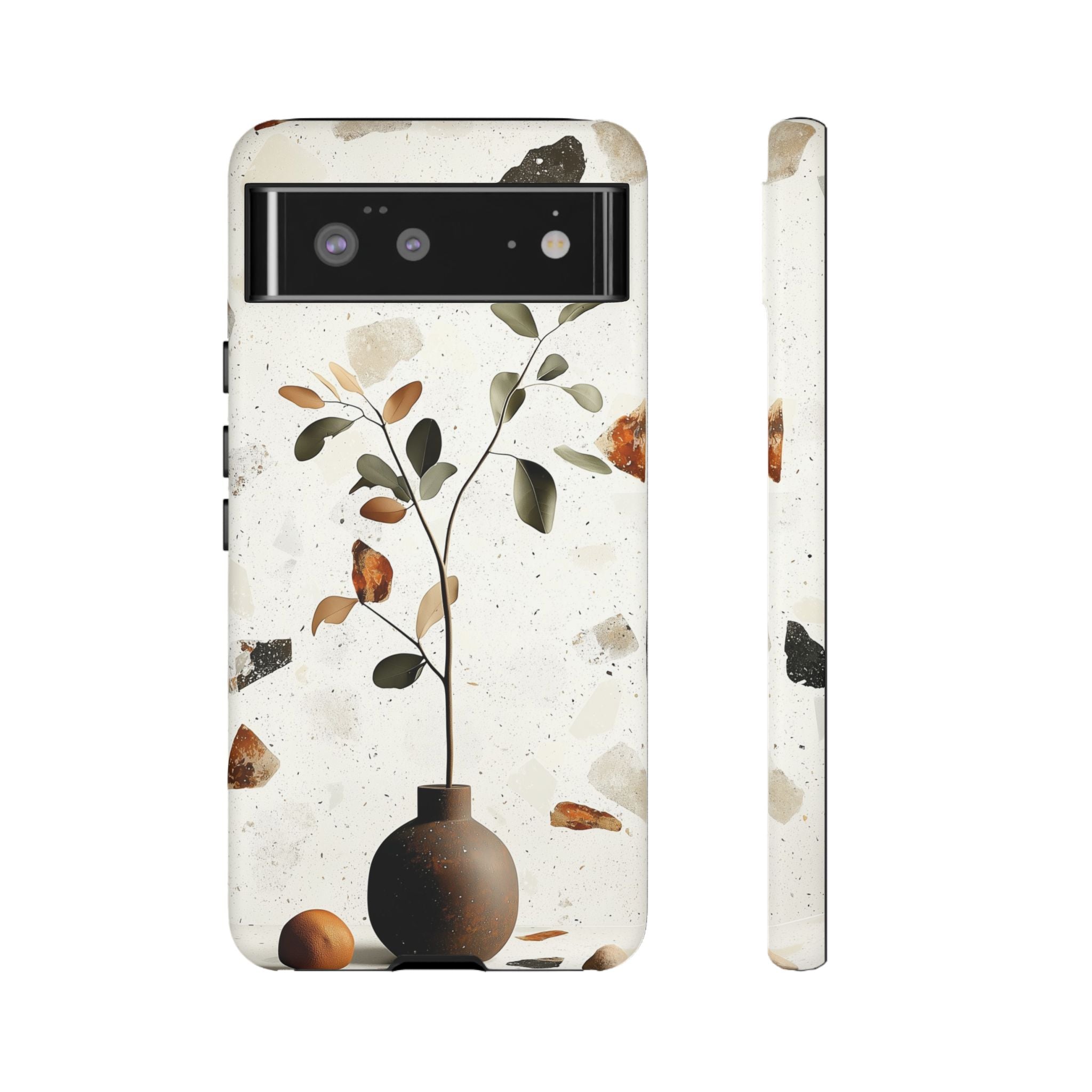 Floral Terrazzo Google Pixel Case | Minimal Vase Botanical