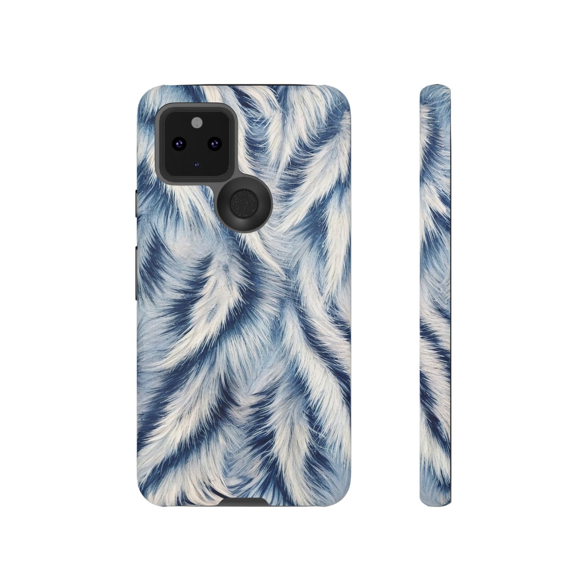 Blue Faux Fur Texture Protective Tough Google Pixel Case