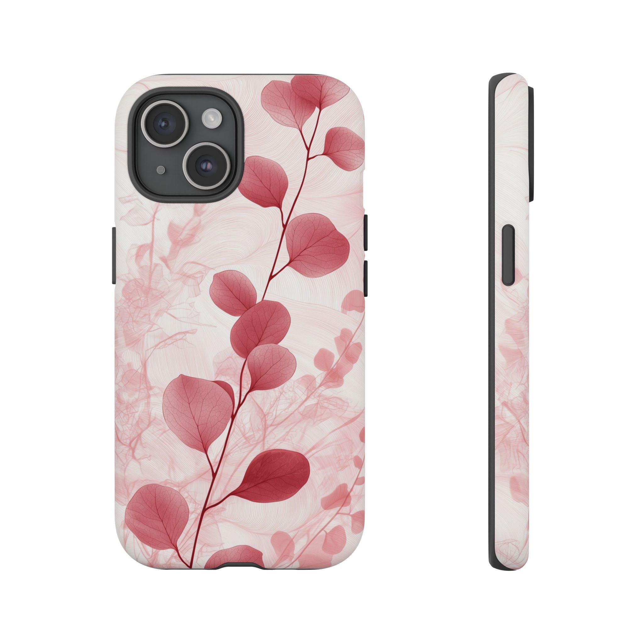 Pink Botanical Floral Eucalyptus iPhone Case