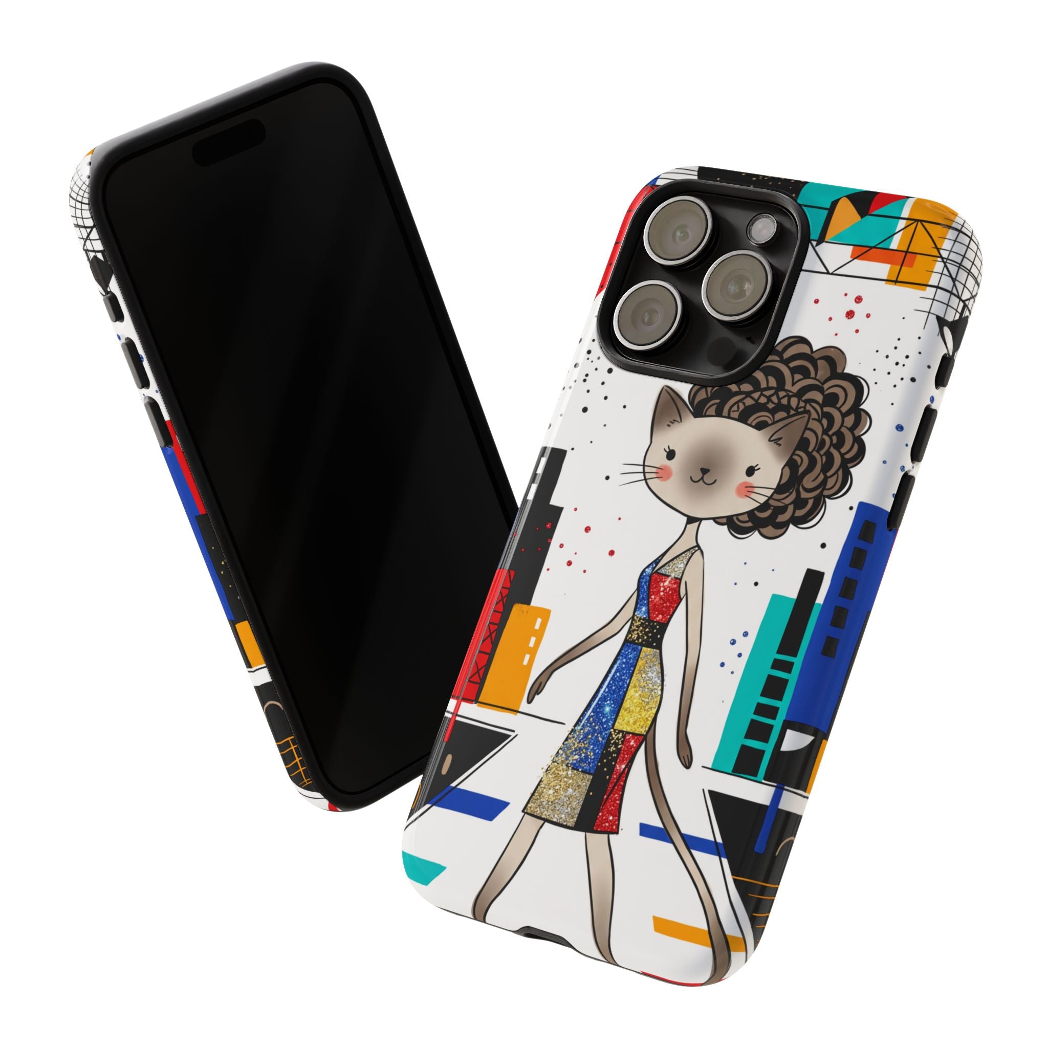 Catwalk City iPhone Case | Cute Fashion Cat