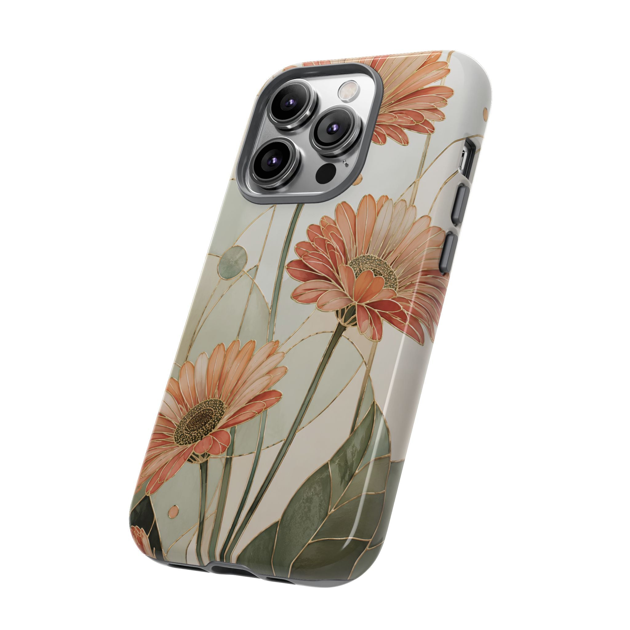 Gerbera Daisy iPhone Case | Stained Glass Floral iPhone Case
