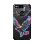 Cover per telefono Google Pixel Neon Eagle con design montano