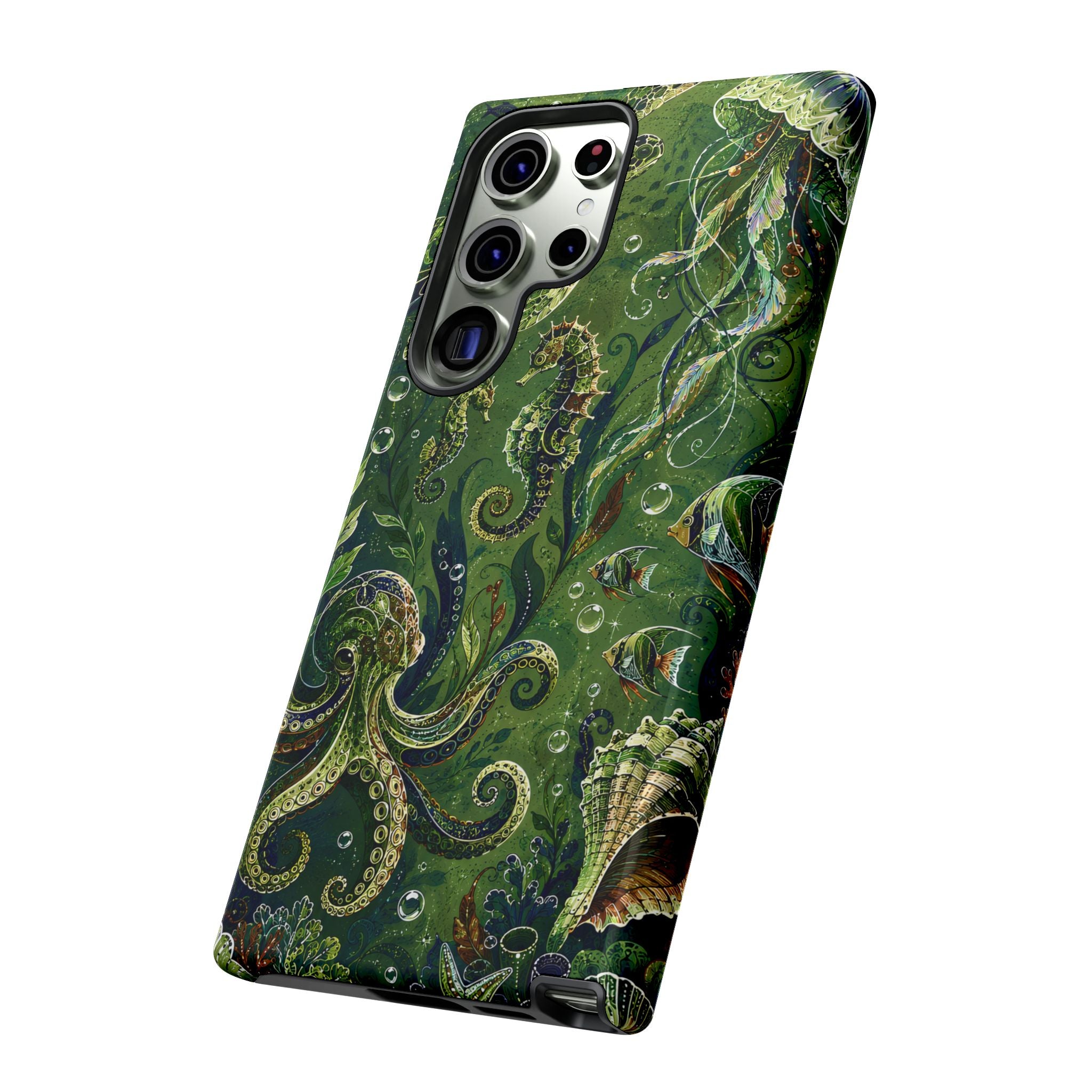 Octopus Tough Samsung Galaxy Phone Case | Jewel Green Ocean Animal Cover
