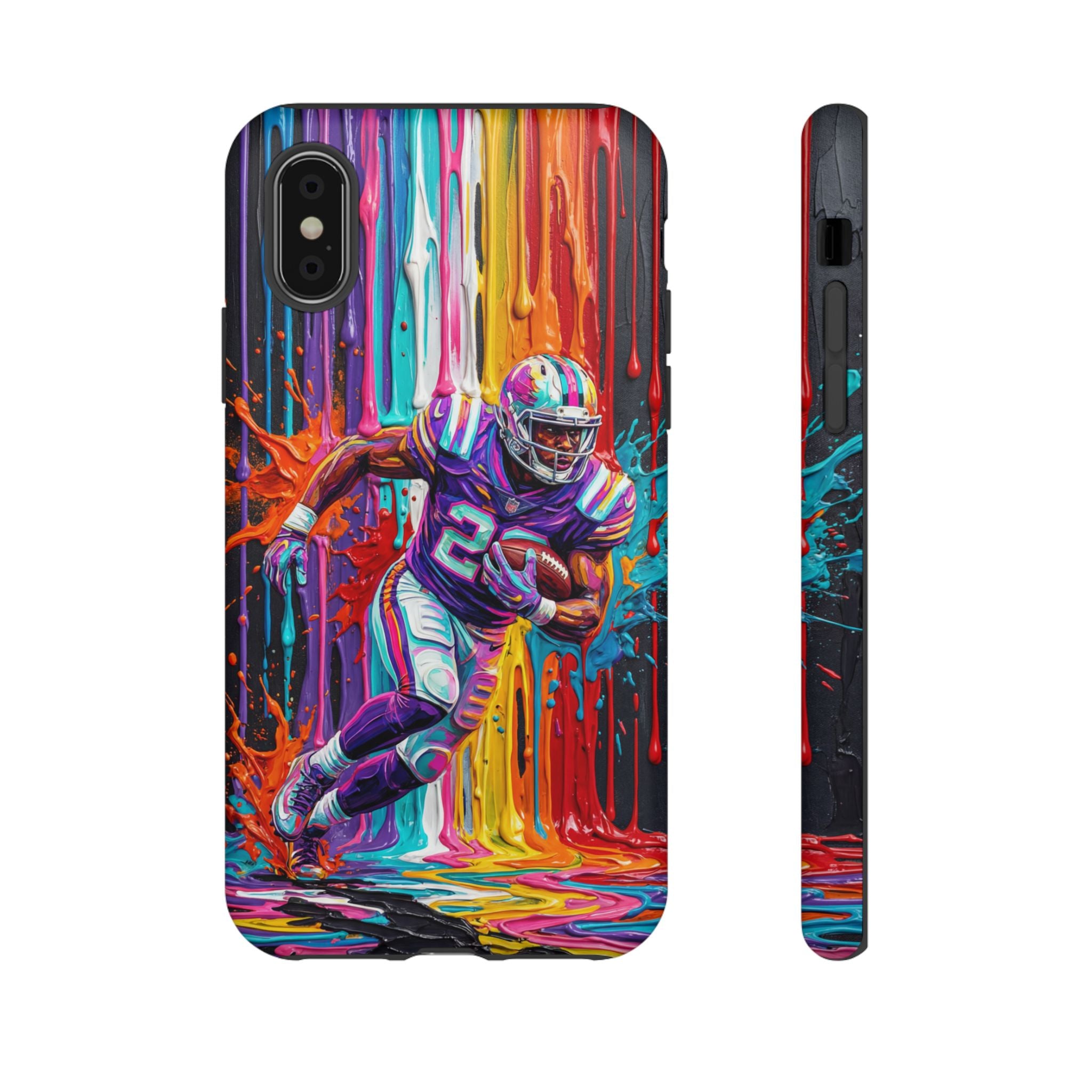 Vibrant American Football Runner iPhone Case