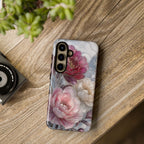 Vintage Floral Samsung Galaxy Phone Case | Peony Flower Phone Case