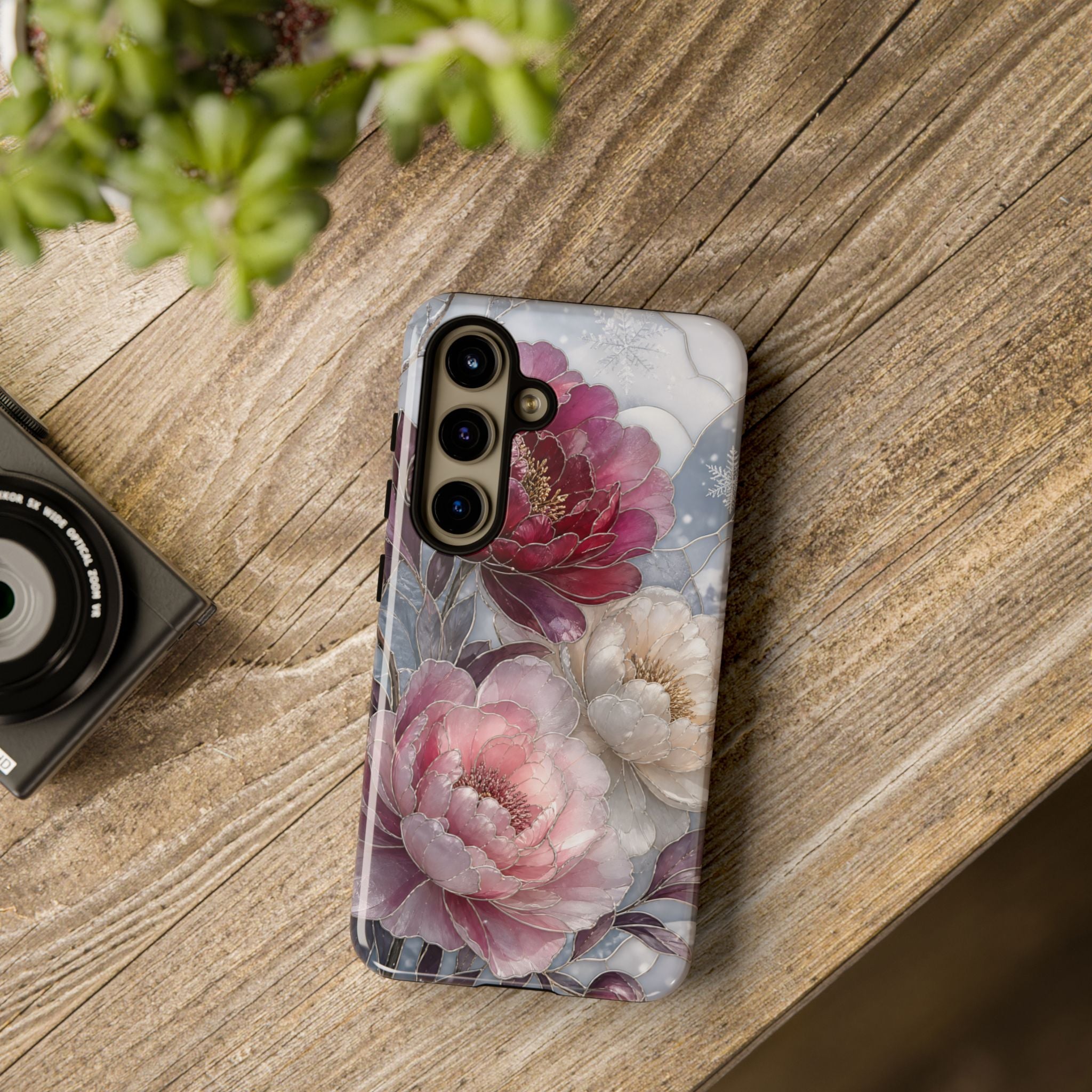 Vintage Floral Samsung Galaxy Phone Case | Peony Flower Phone Case