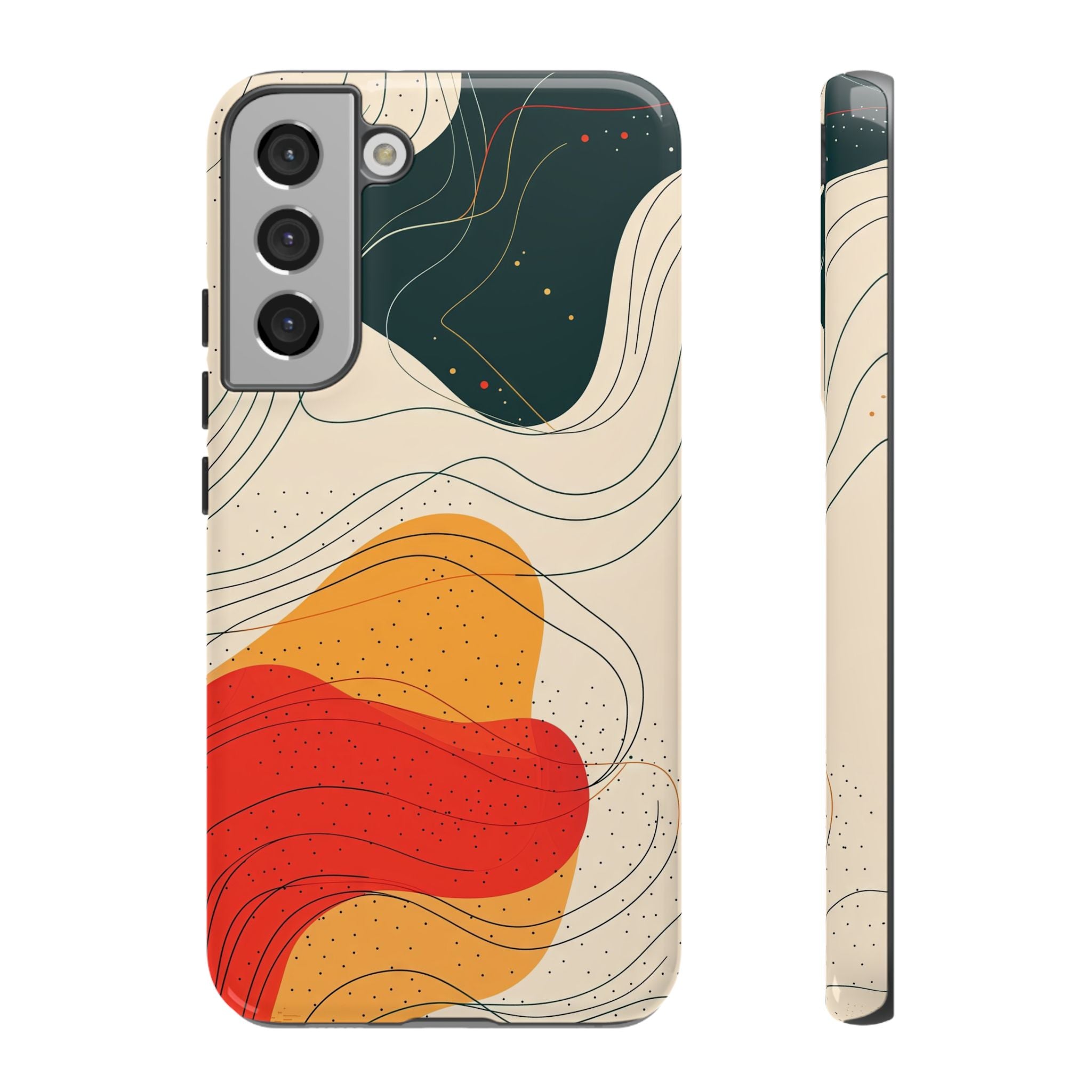 Abstract Retro Waves Samsung Galaxy Case | Colourful Modern Art