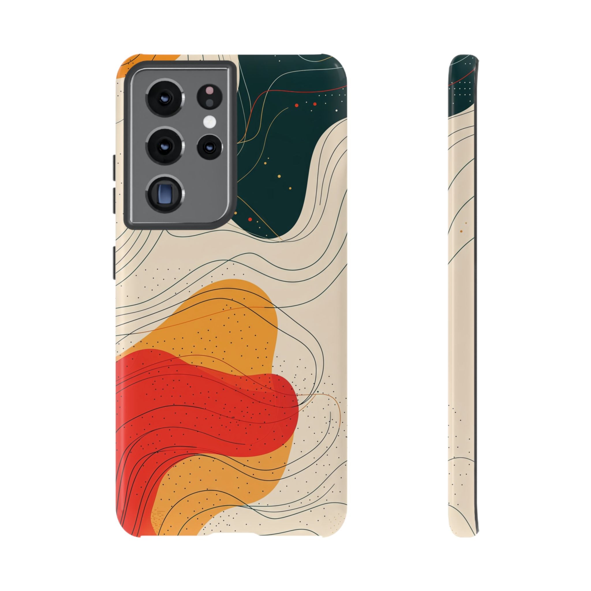 Abstract Retro Waves Samsung Galaxy Case | Colourful Modern Art
