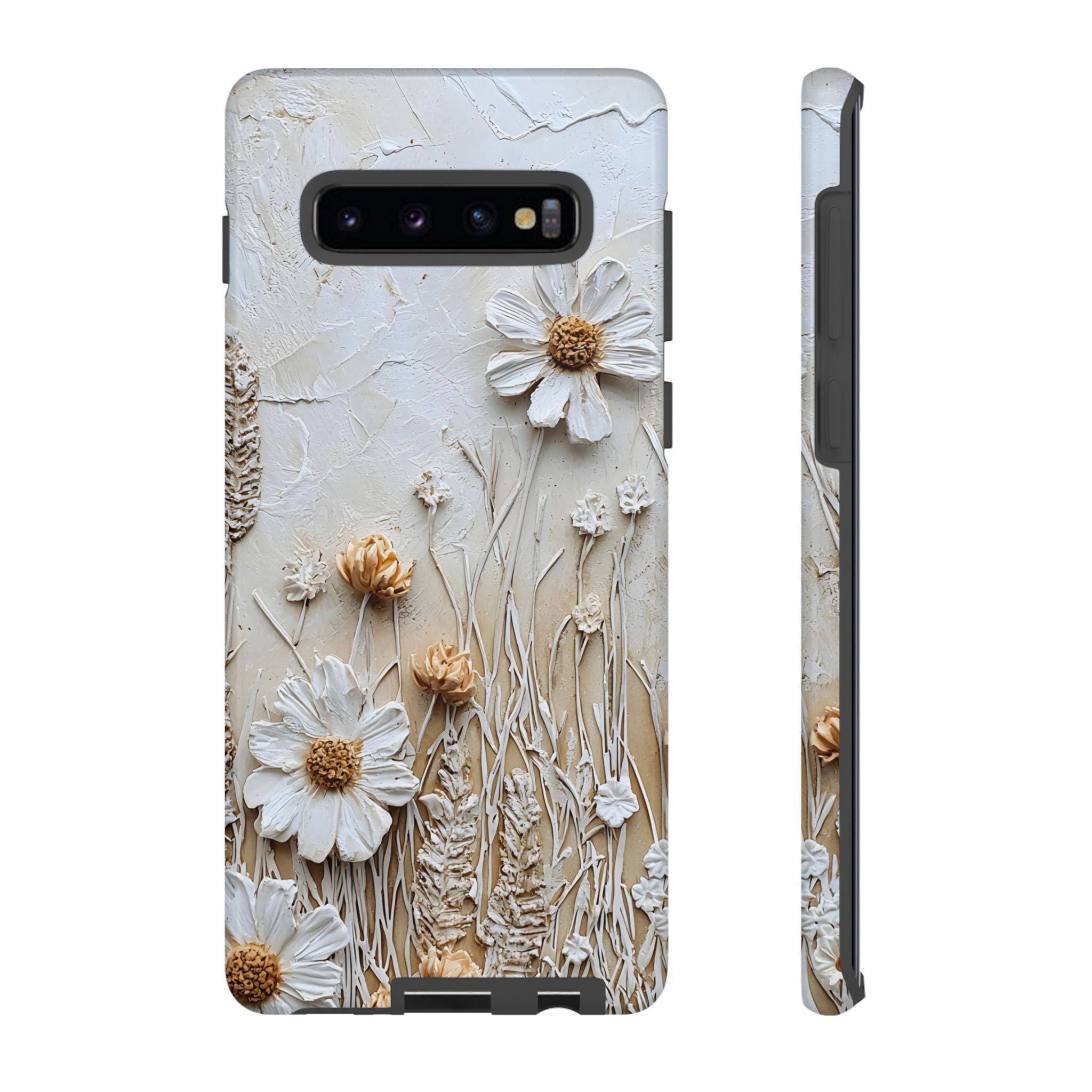 Textured Daisy Art Floral Relief Samsung Galaxy Case