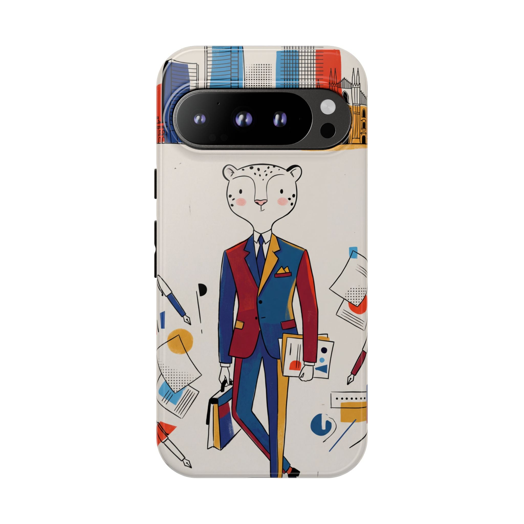 Leopard Executive Google Pixel Phone Case | Business Chic Illustrated