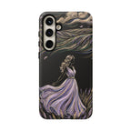 Cover per telefono Samsung Galaxy Lavander Breeze | Elegante protezione floreale con donna danzante