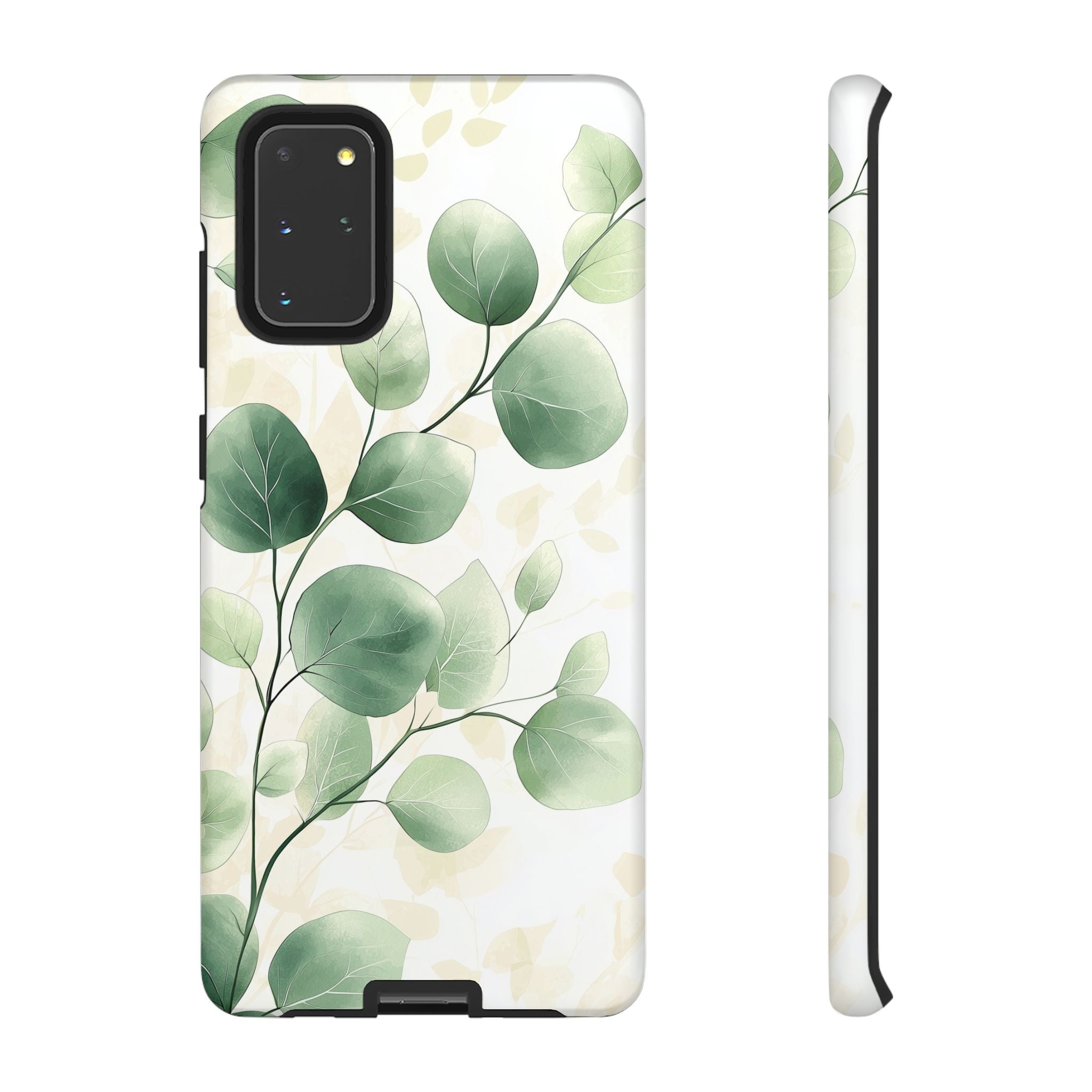 Botanical Eucalyptus Tough Samsung Galaxy Phone Case | Green Watercolour Leaf