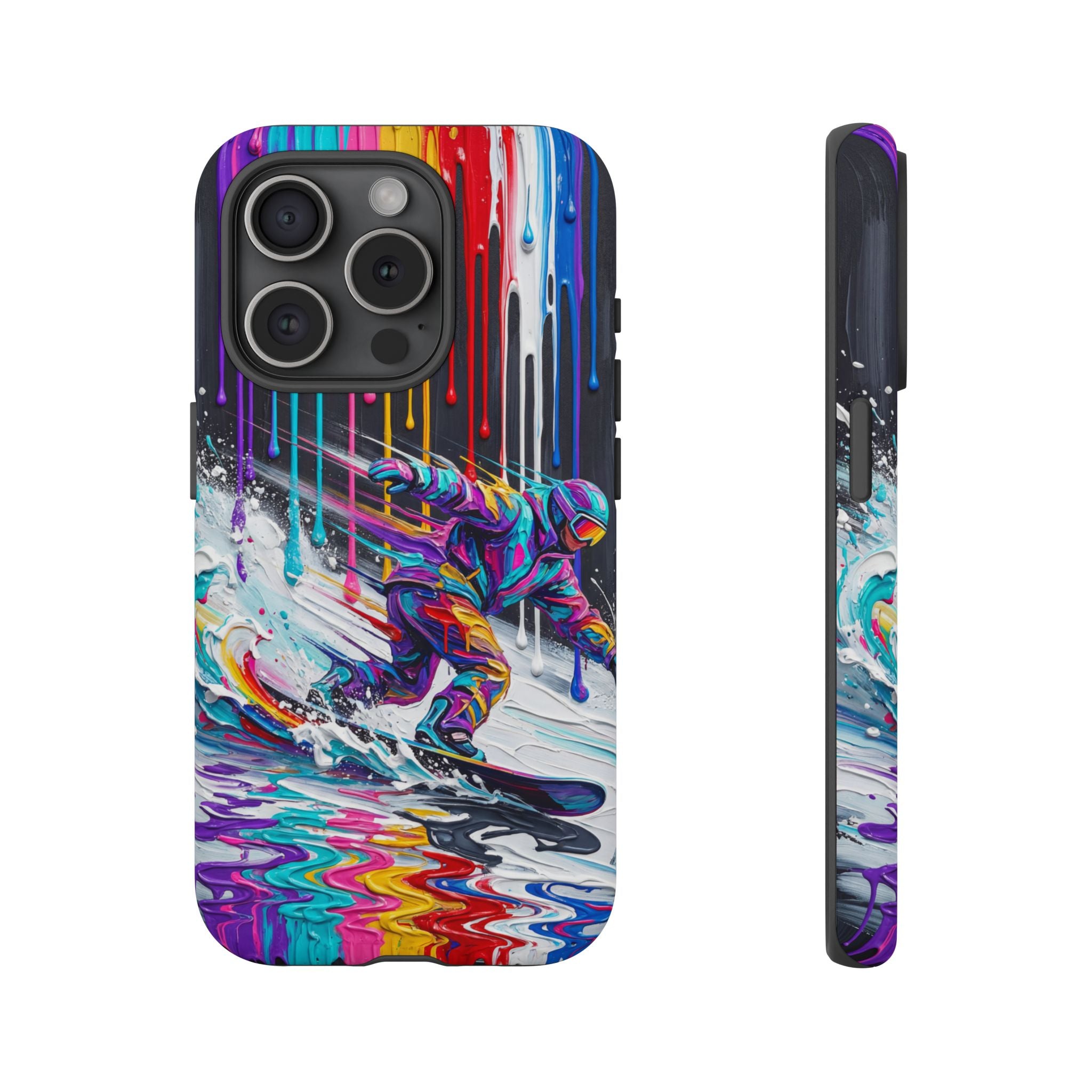 Colourful Snowboarder Art iPhone Case